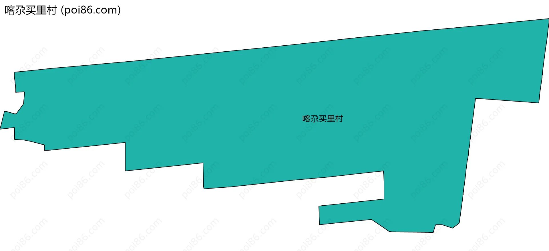 喀尕买里村边界地图