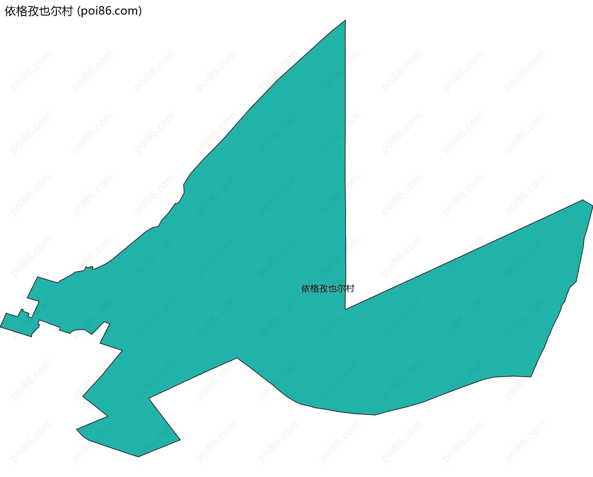依格孜也尔村边界地图