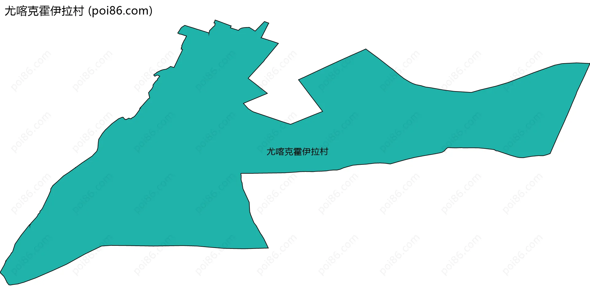 尤喀克霍伊拉村边界地图