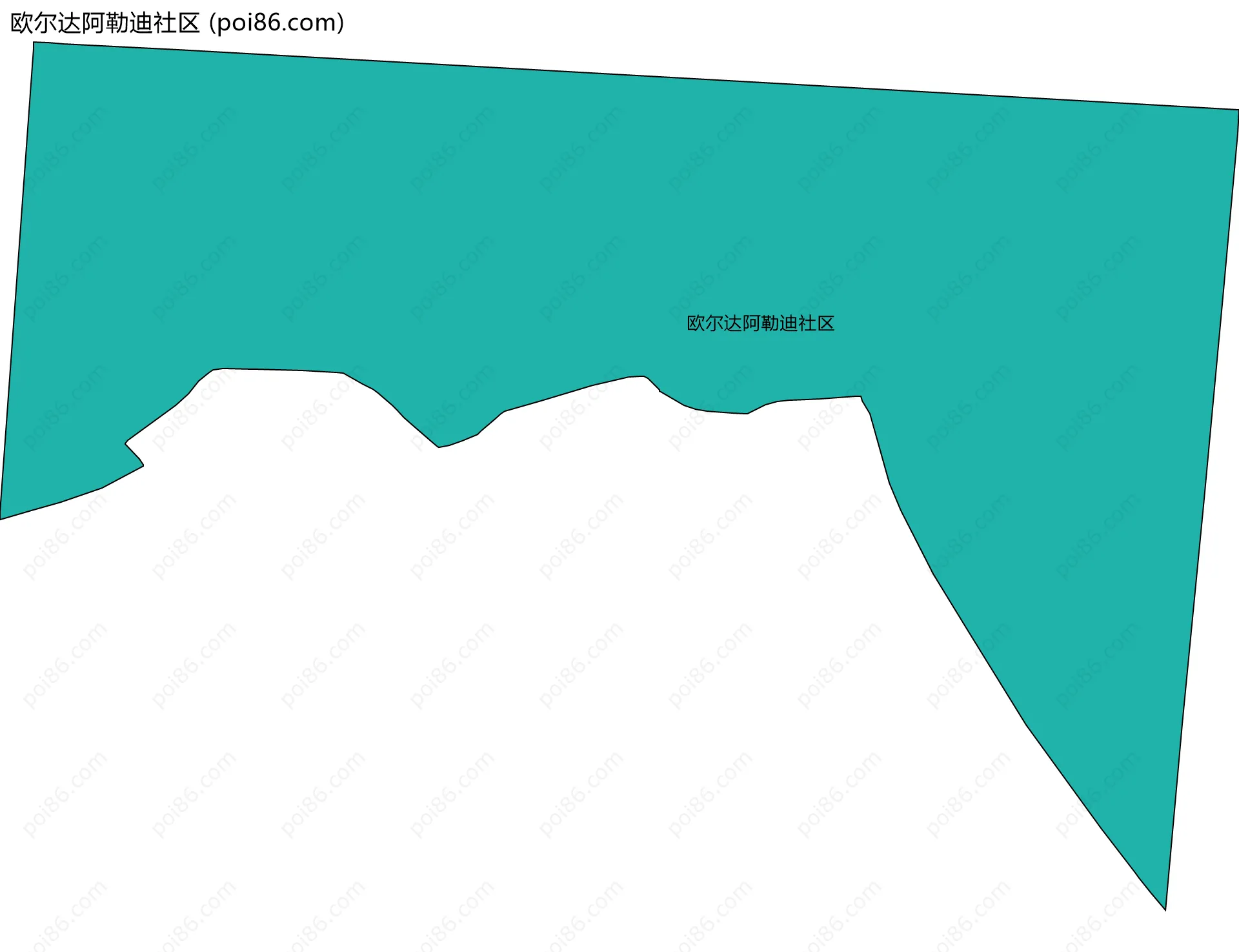 欧尔达阿勒迪社区边界地图