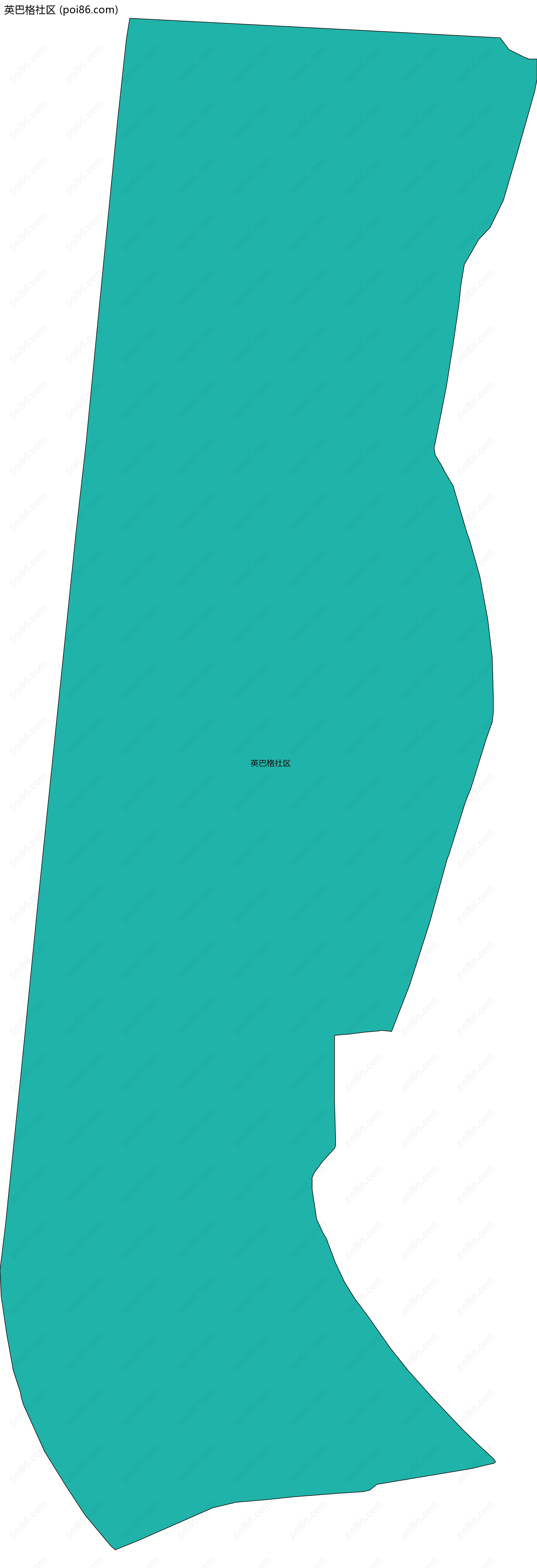 英巴格社区边界地图