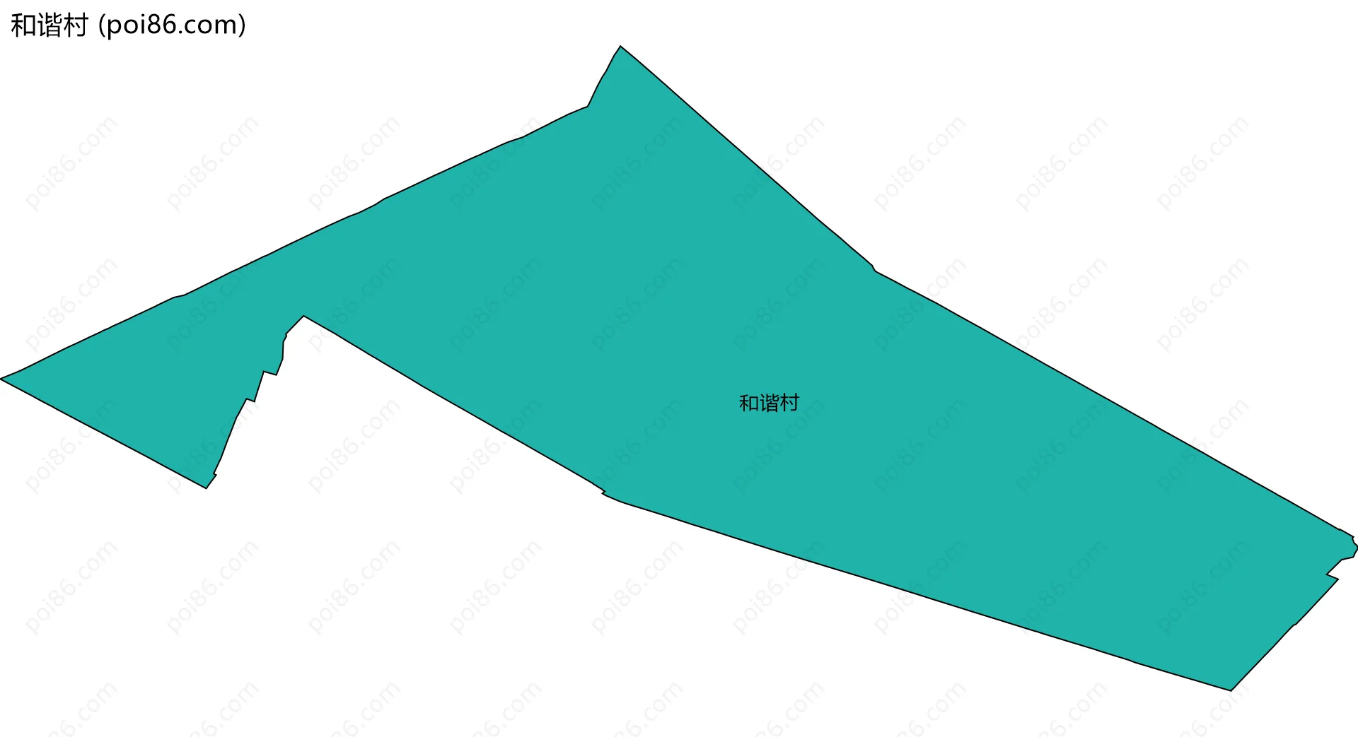 和谐村边界地图