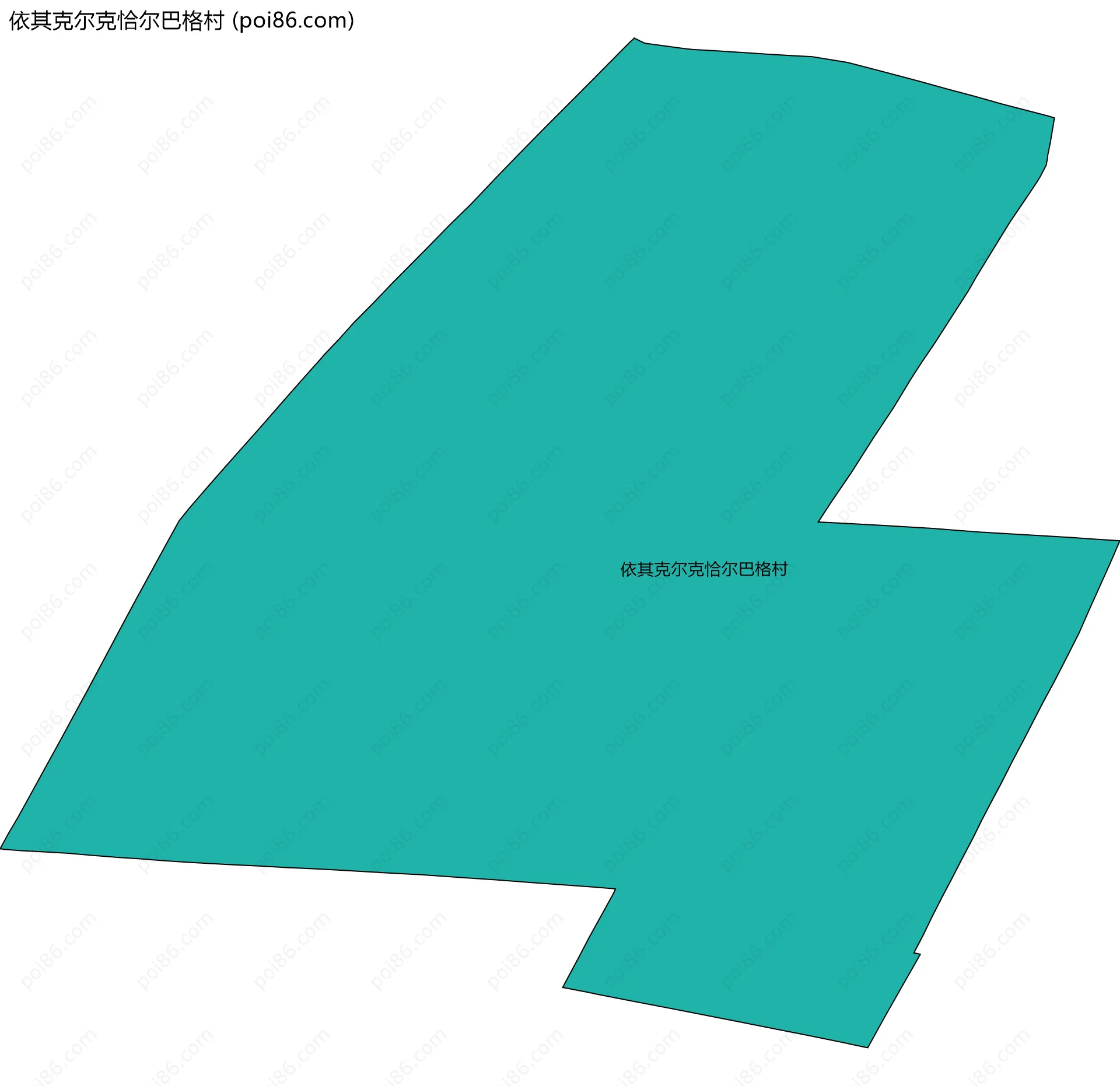 依其克尔克恰尔巴格村边界地图