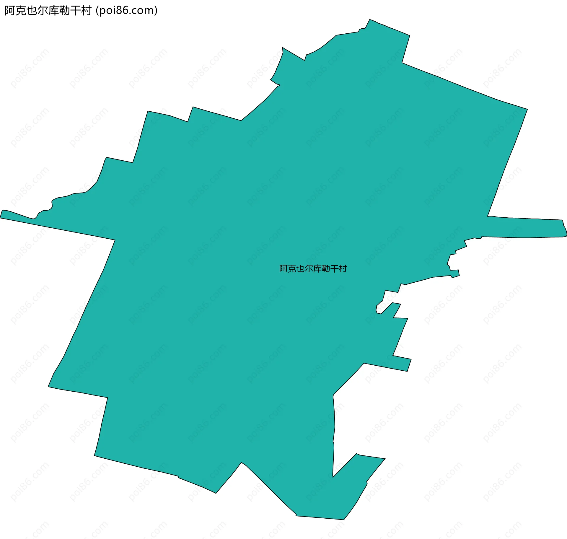 阿克也尔库勒干村边界地图