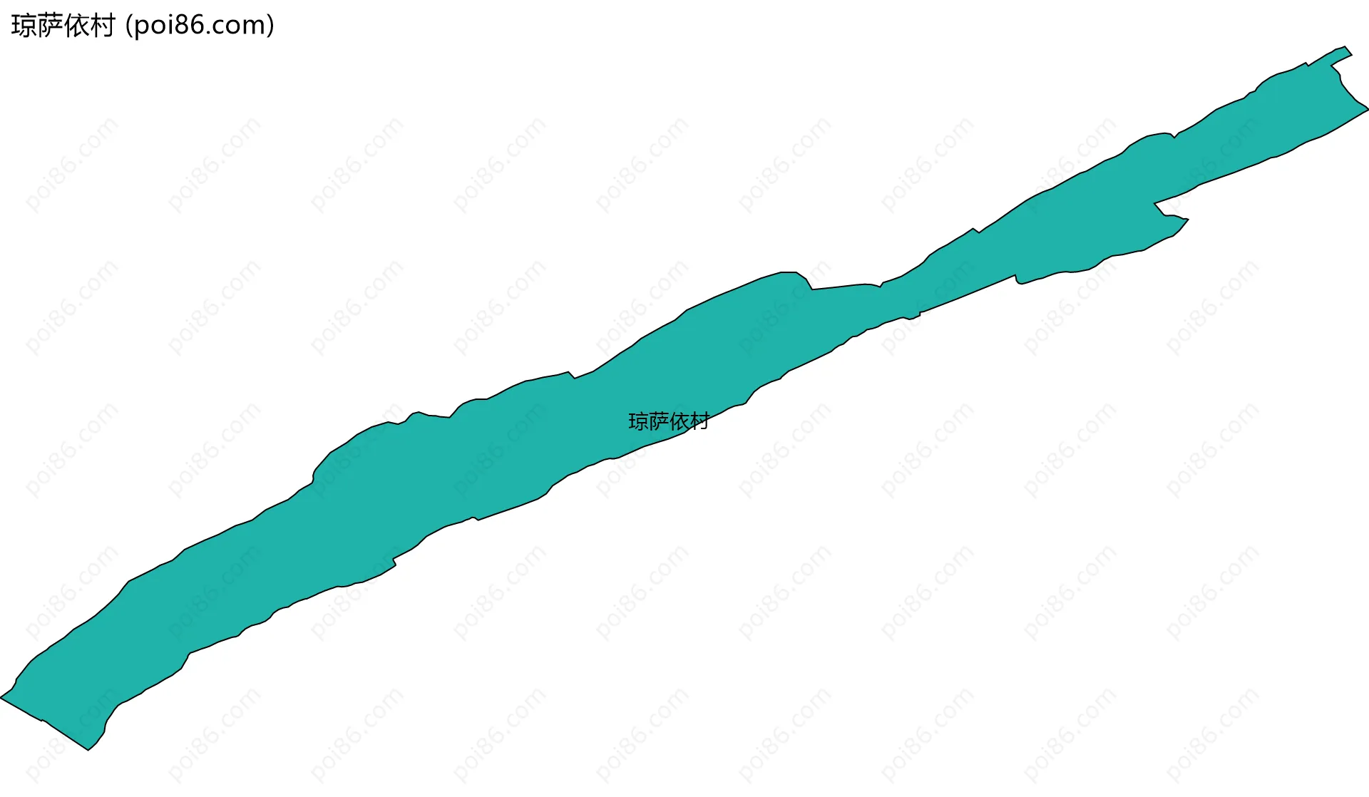 琼萨依村边界地图