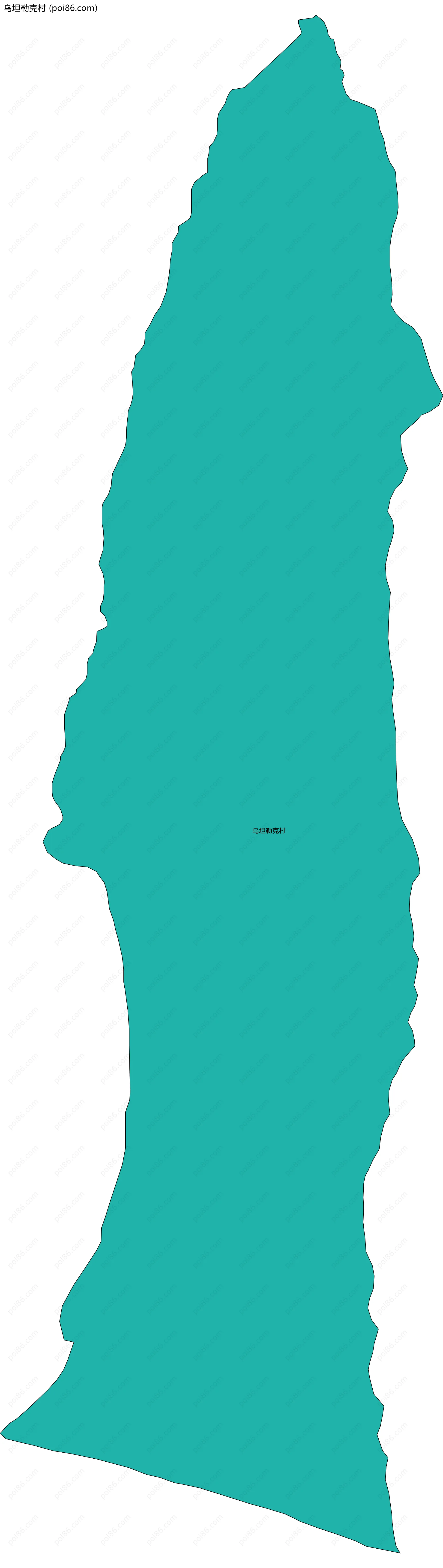 乌坦勒克村边界地图