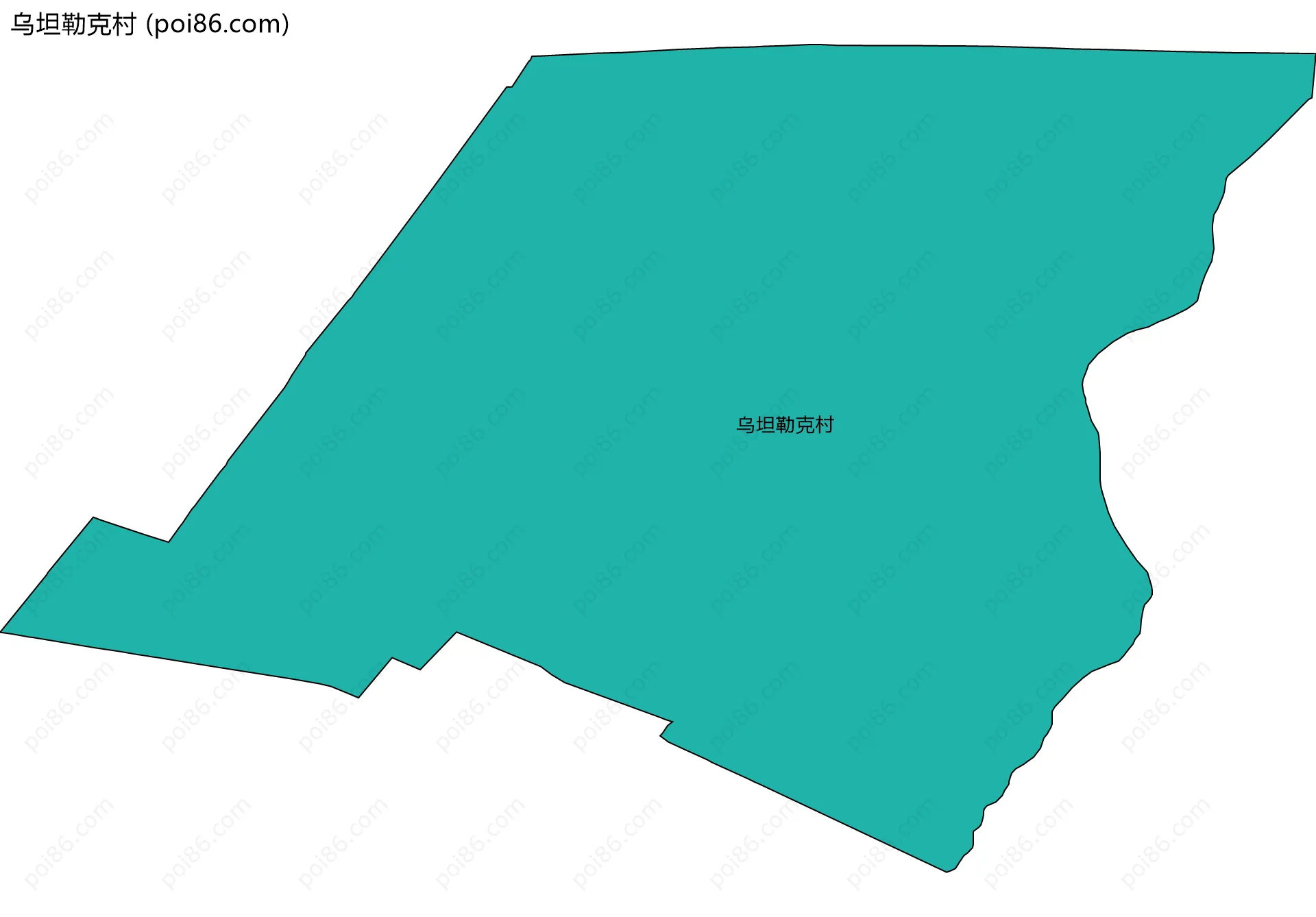 乌坦勒克村边界地图