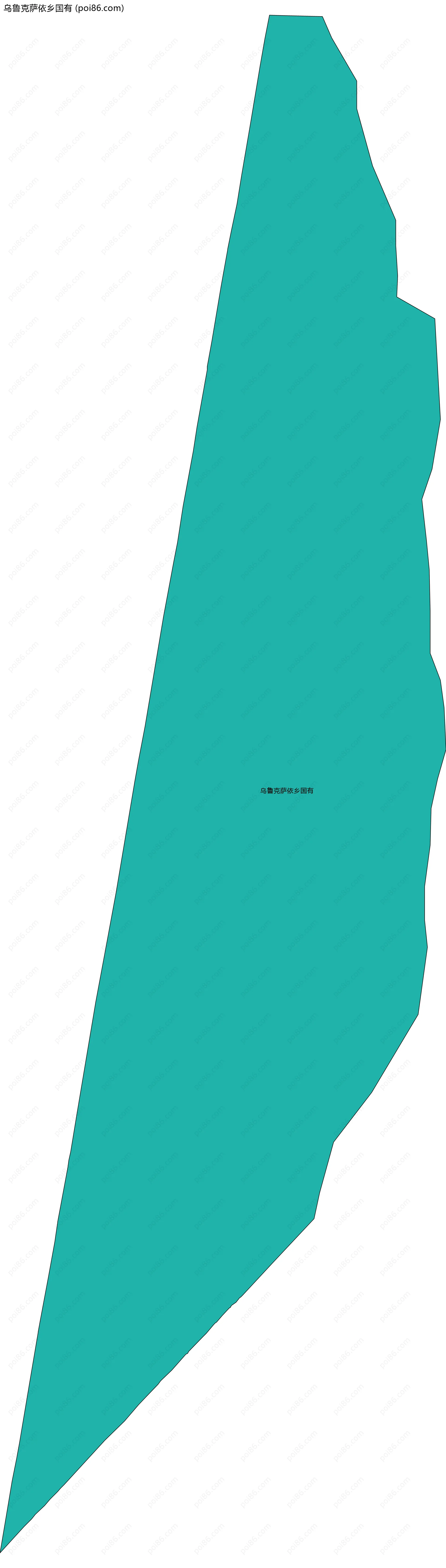 乌鲁克萨依乡国有边界地图