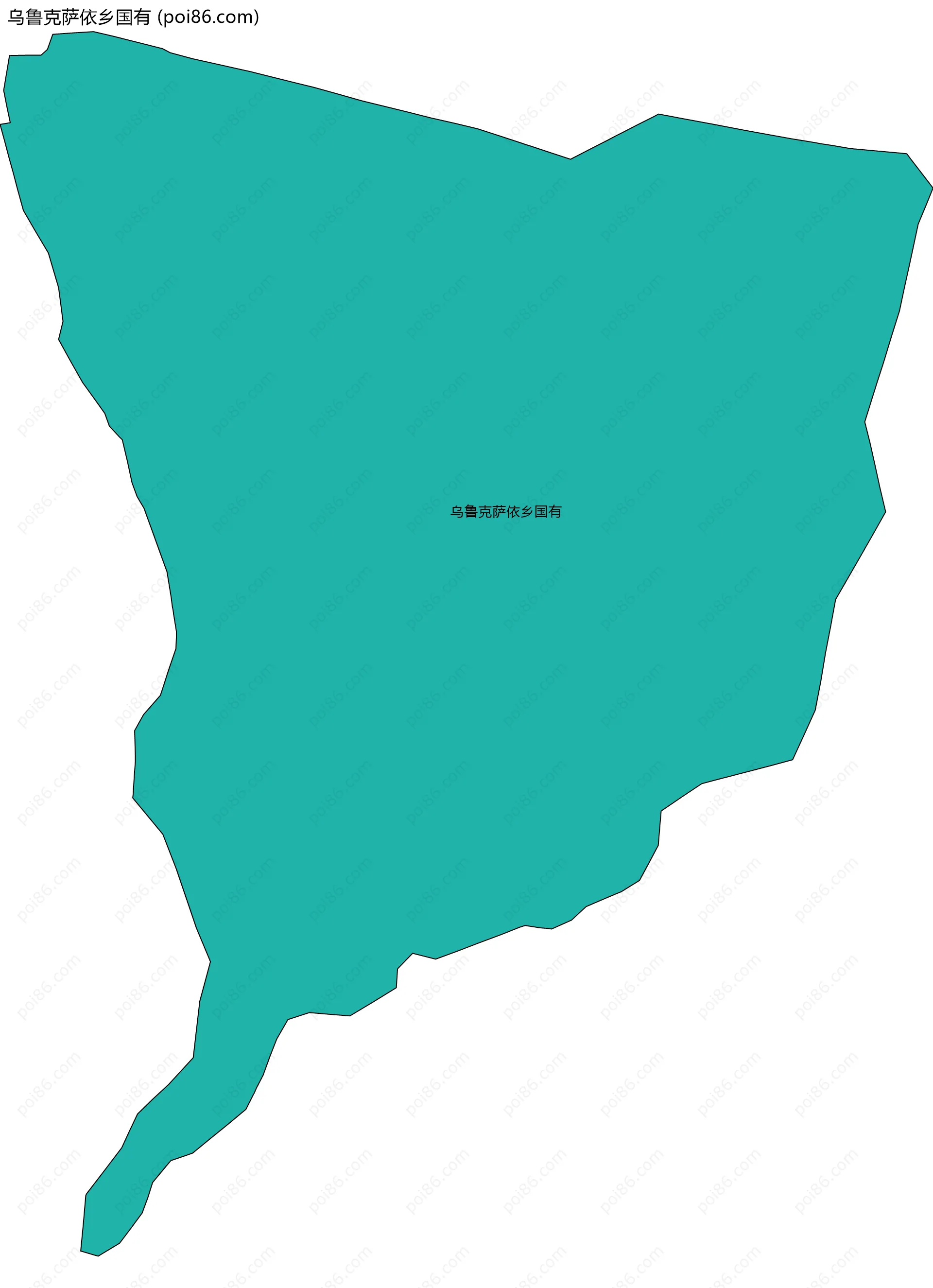 乌鲁克萨依乡国有边界地图