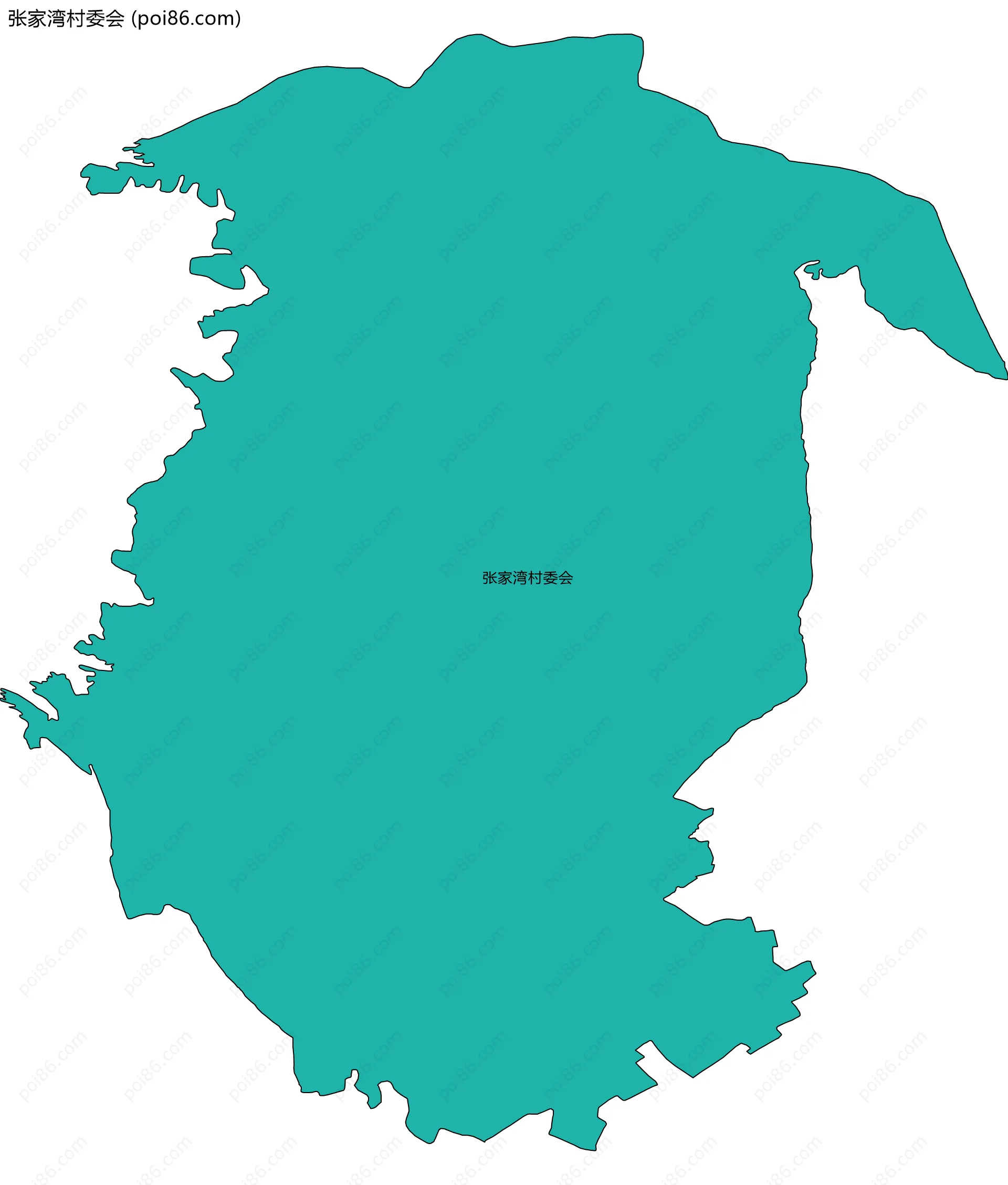 张家湾村委会边界地图