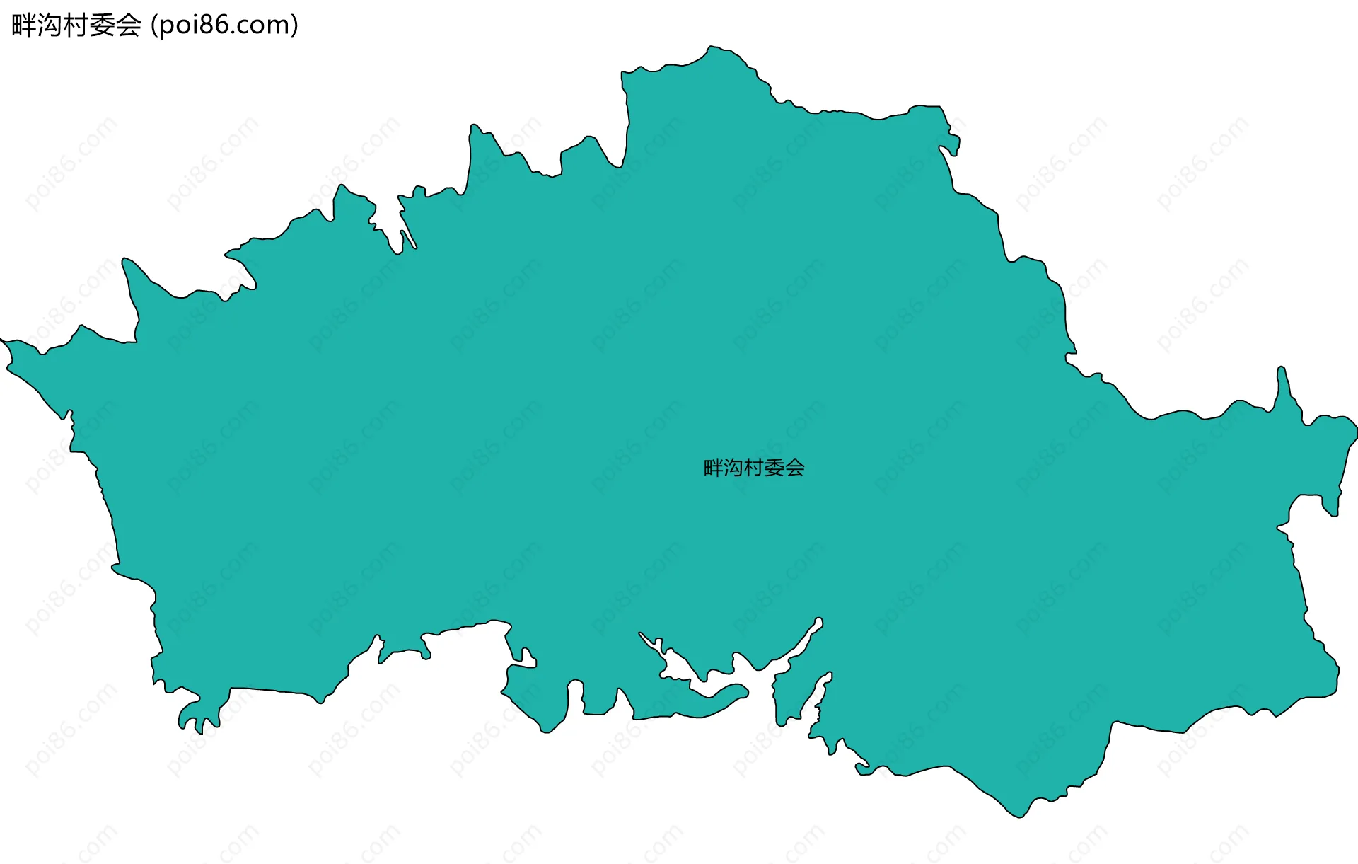 畔沟村委会边界地图