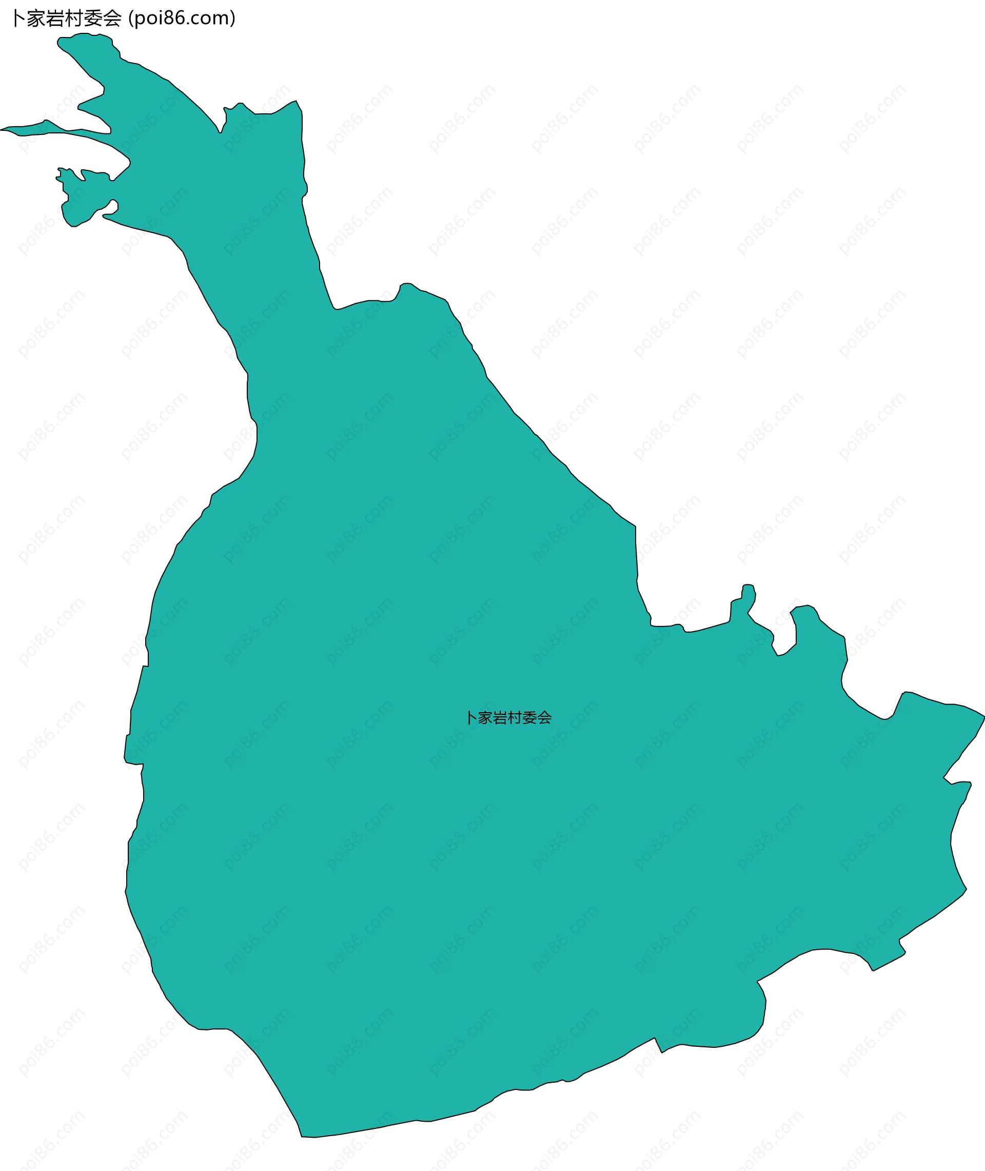 卜家岩村委会边界地图