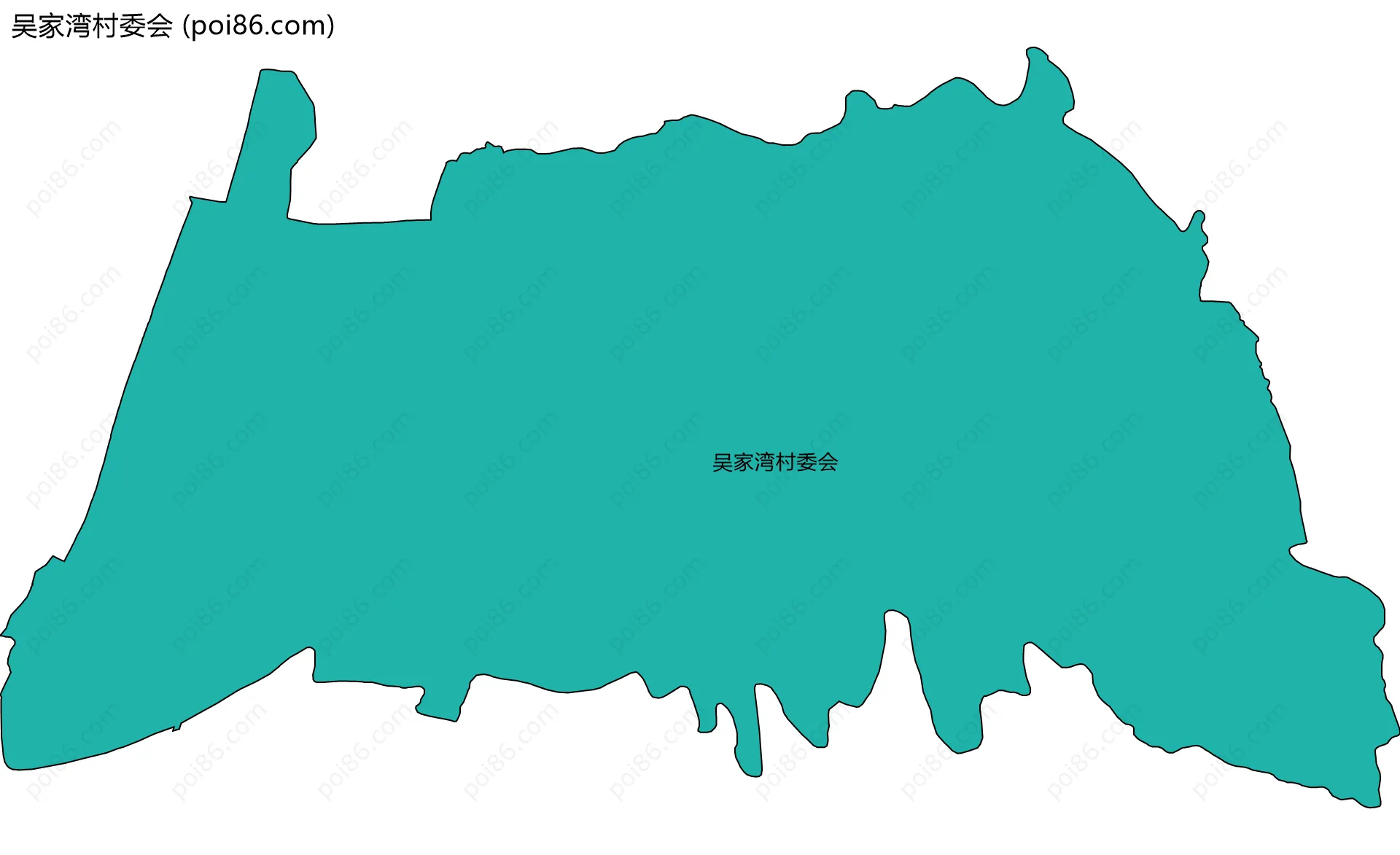 吴家湾村委会边界地图