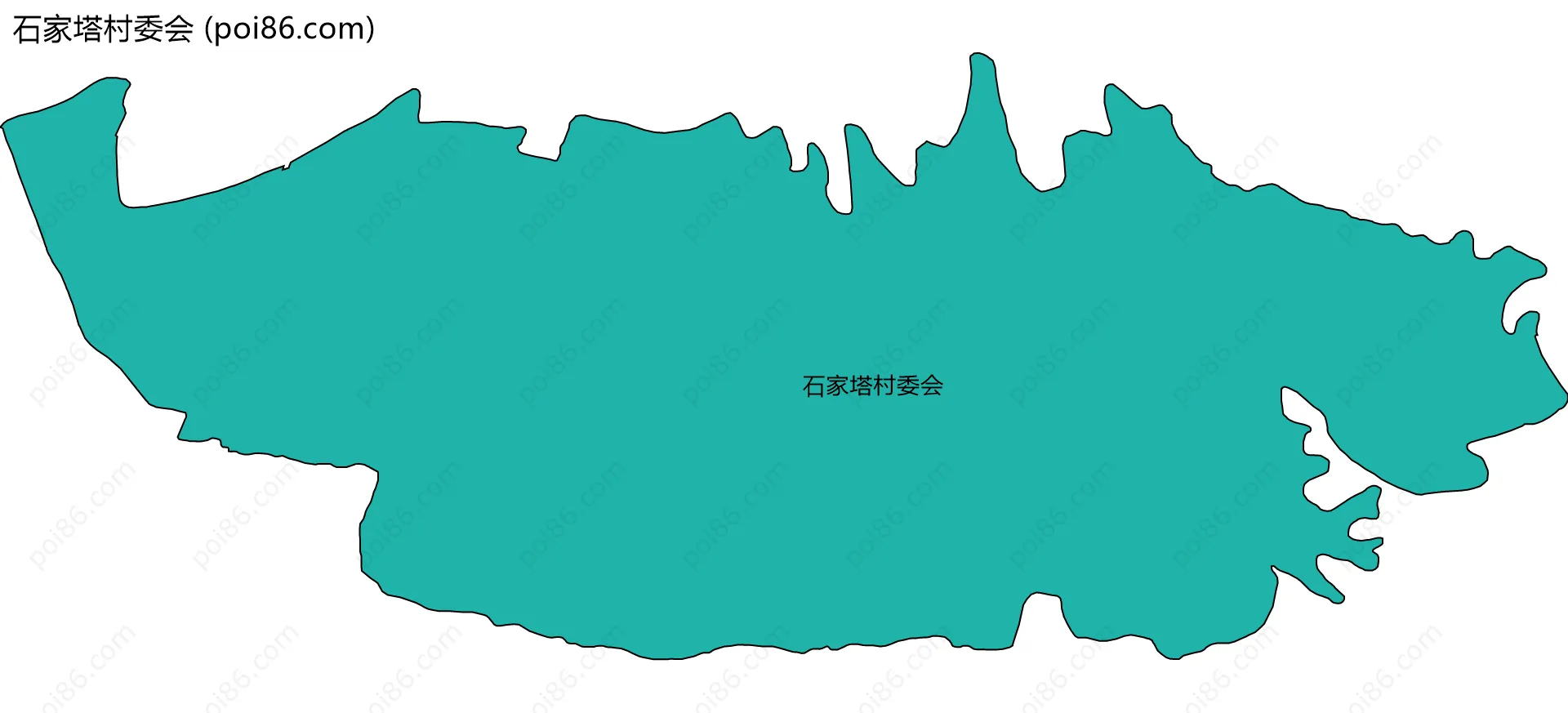 石家塔村委会边界地图