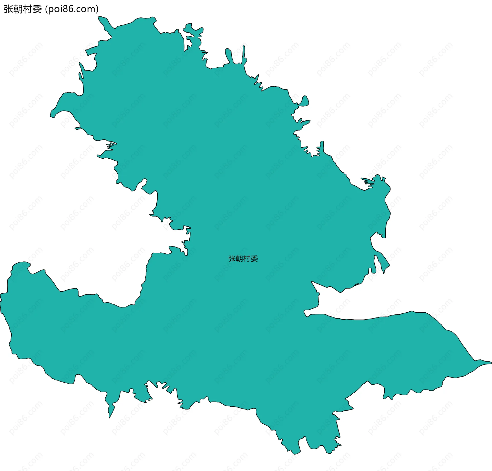 张朝村委边界地图