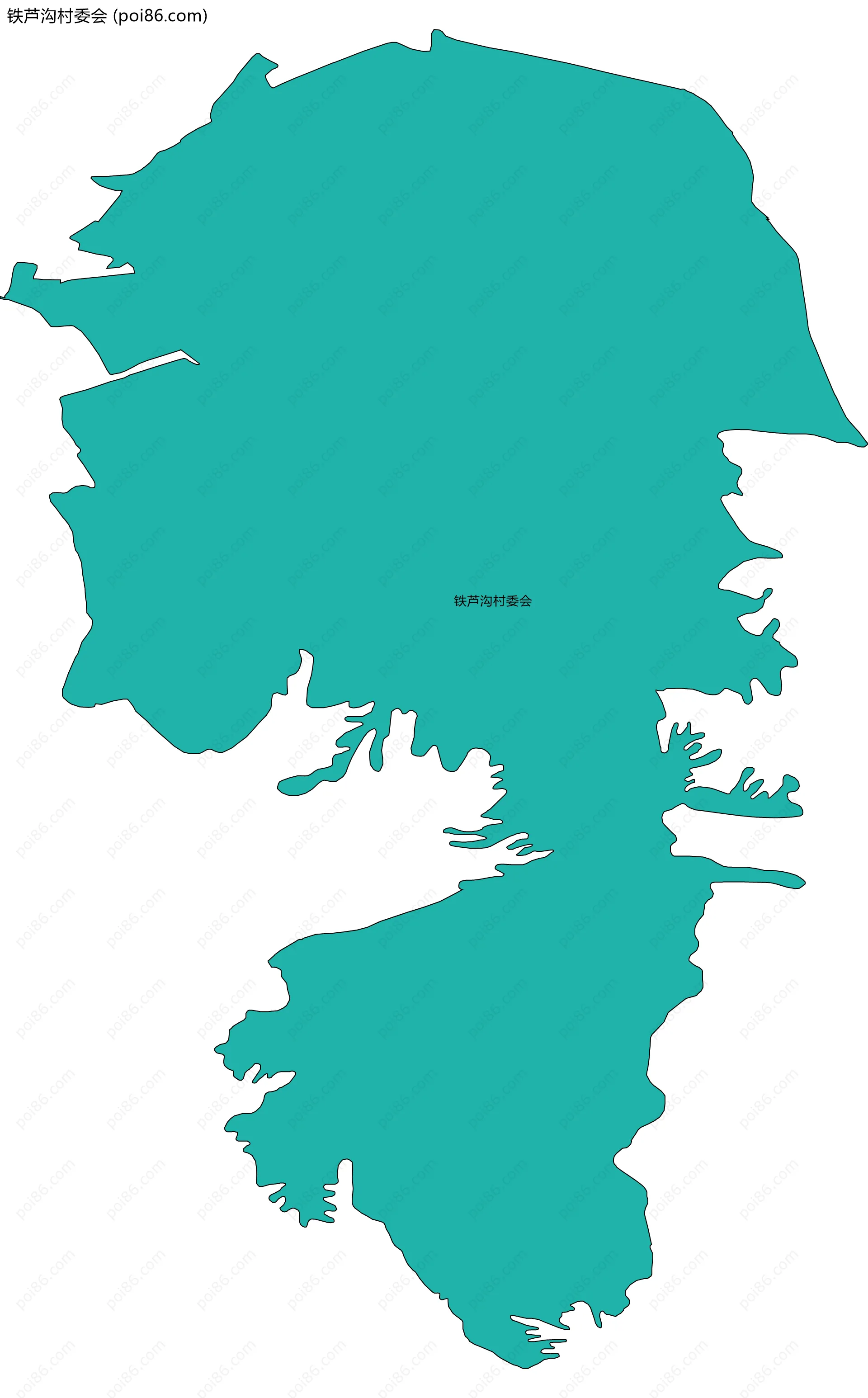 铁芦沟村委会边界地图