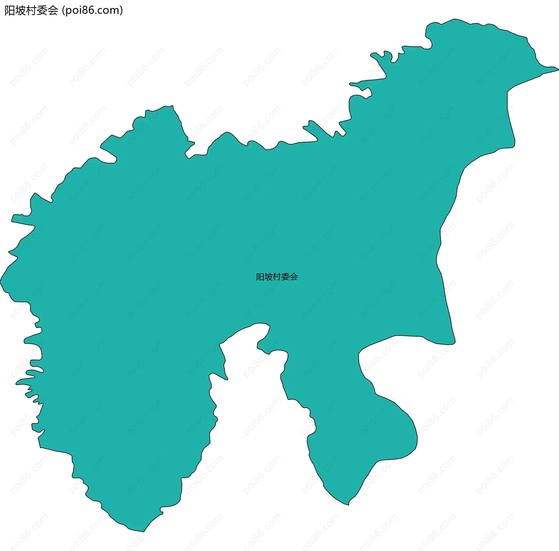 阳坡村委会边界地图