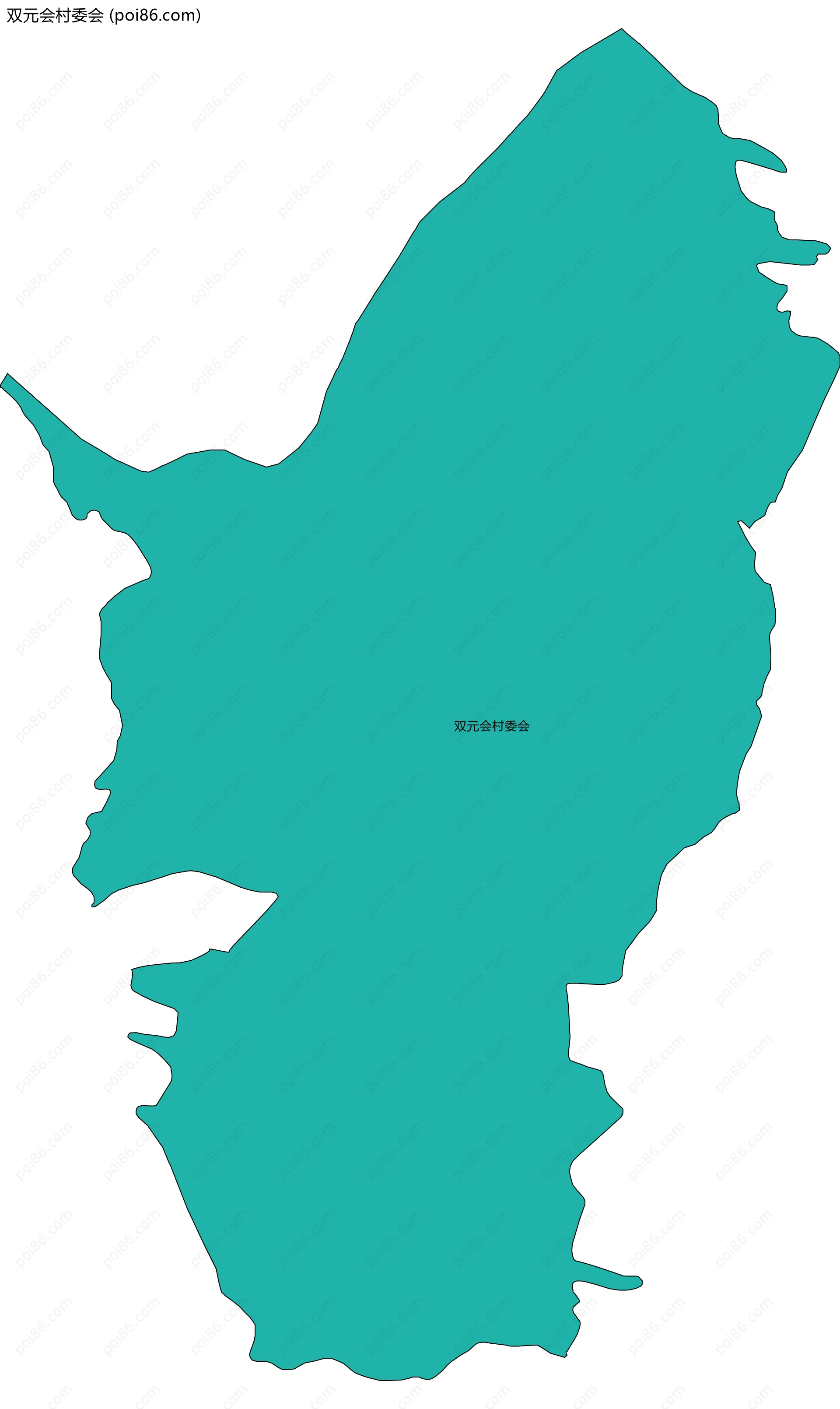 双元会村委会边界地图