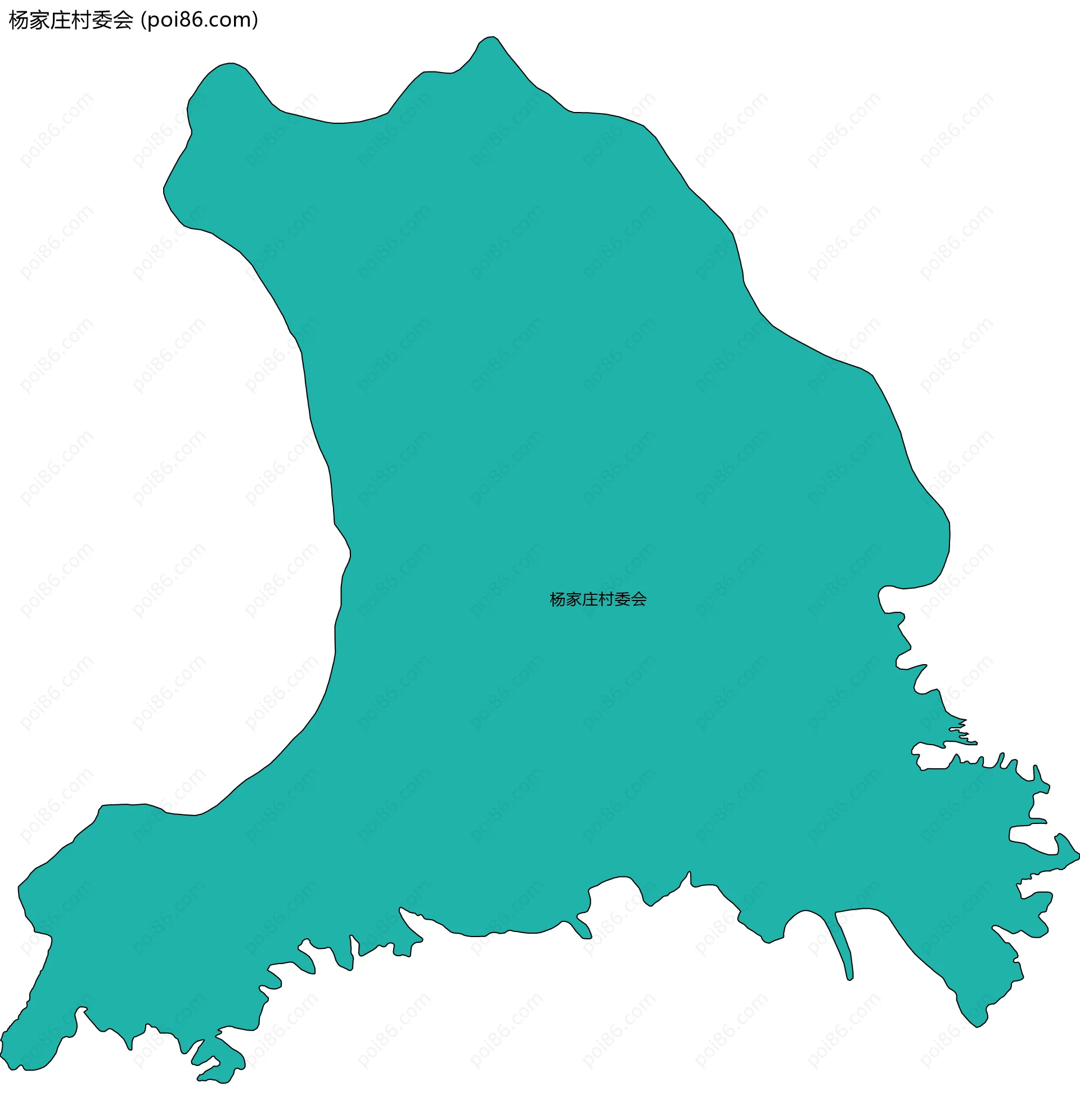 杨家庄村委会边界地图