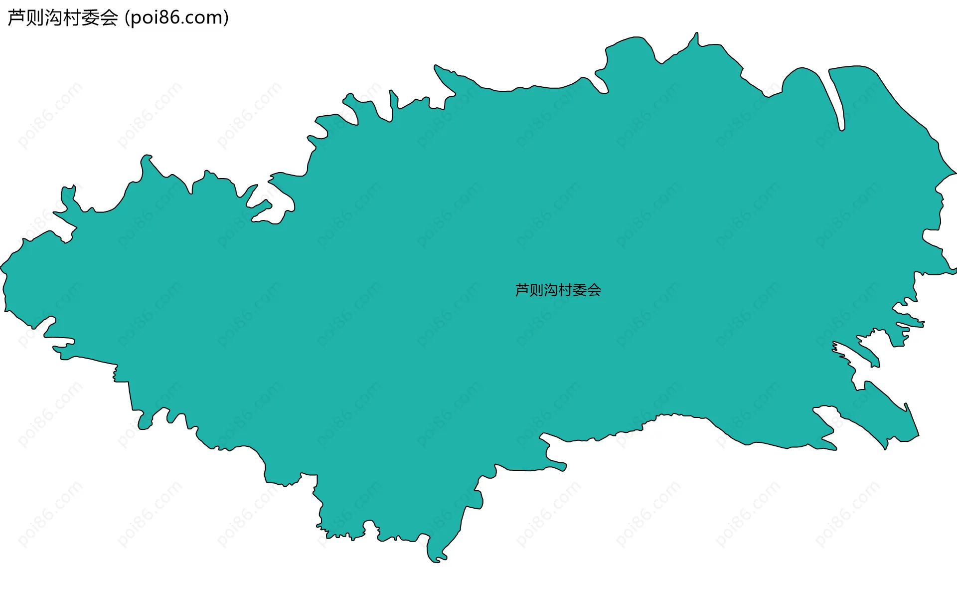 芦则沟村委会边界地图