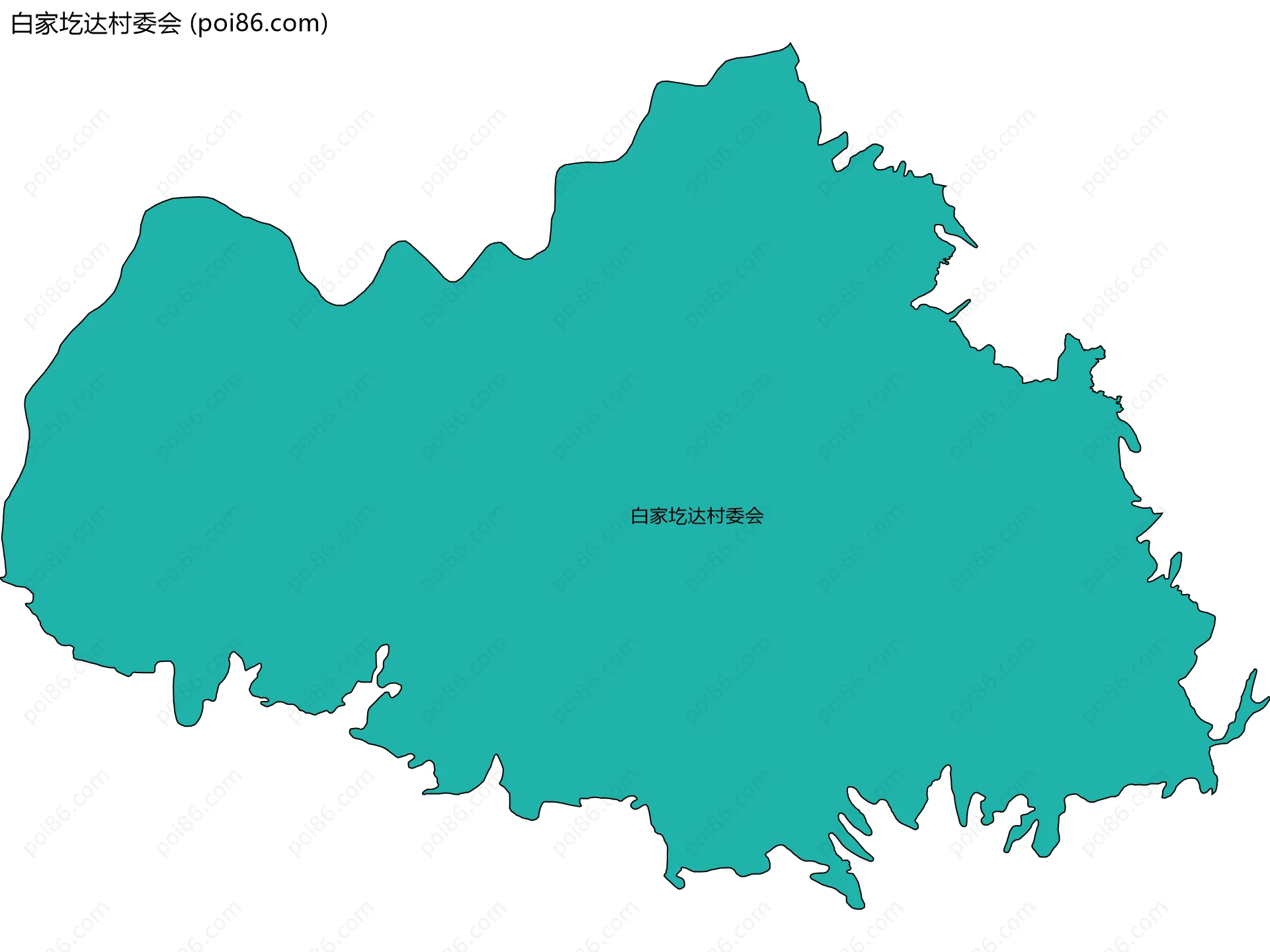 白家圪达村委会边界地图
