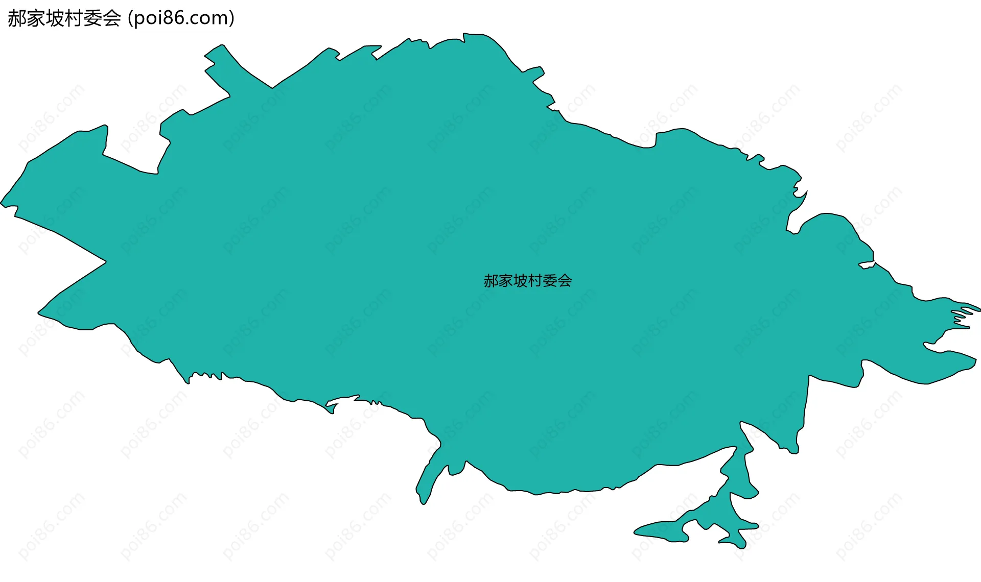 郝家坡村委会边界地图