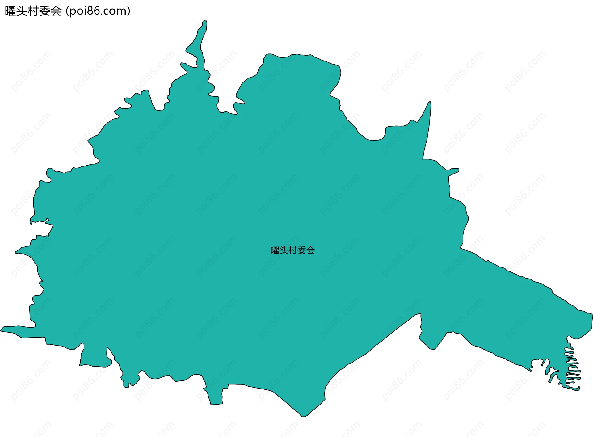 曜头村委会边界地图