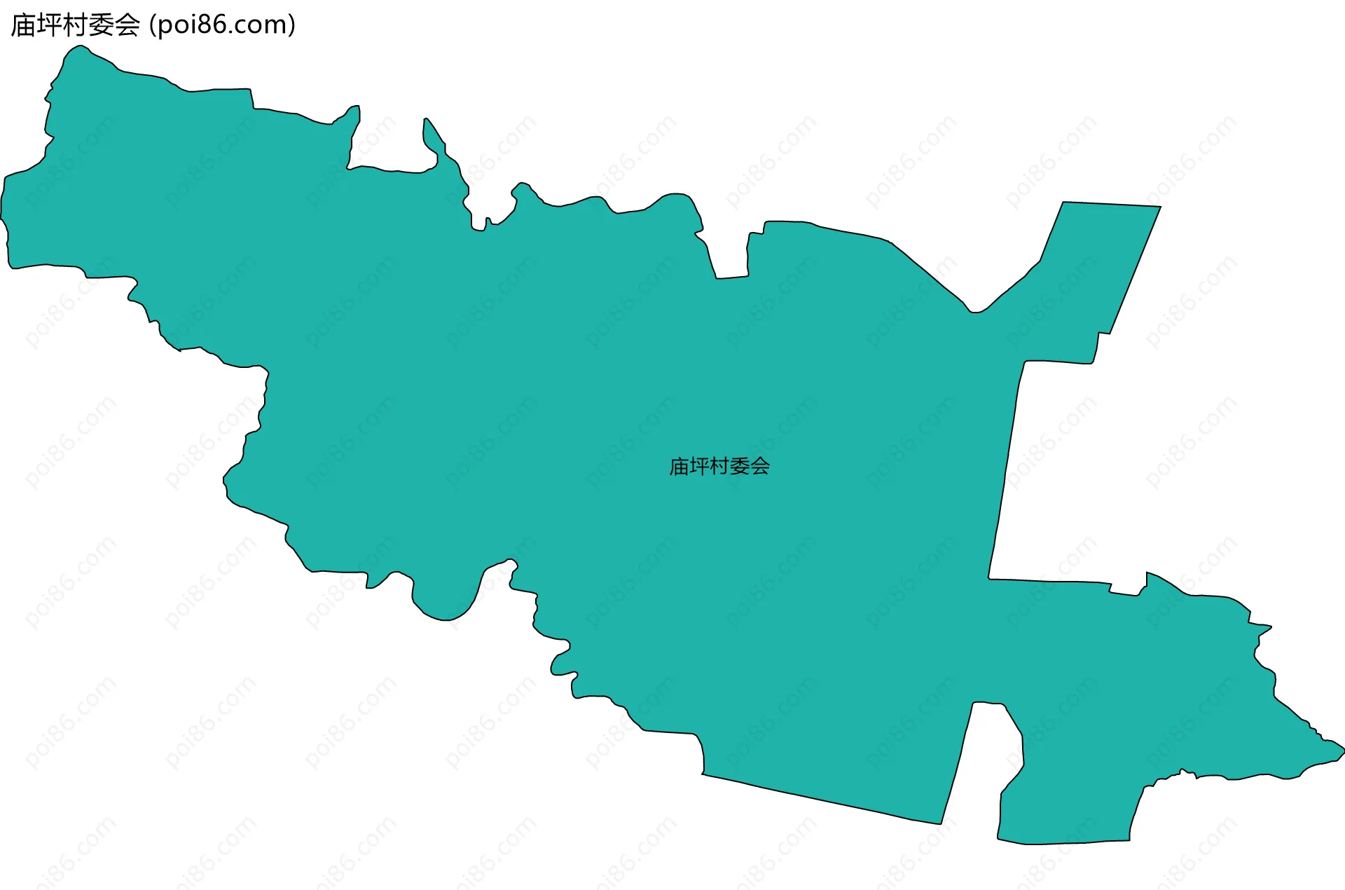 庙坪村委会边界地图