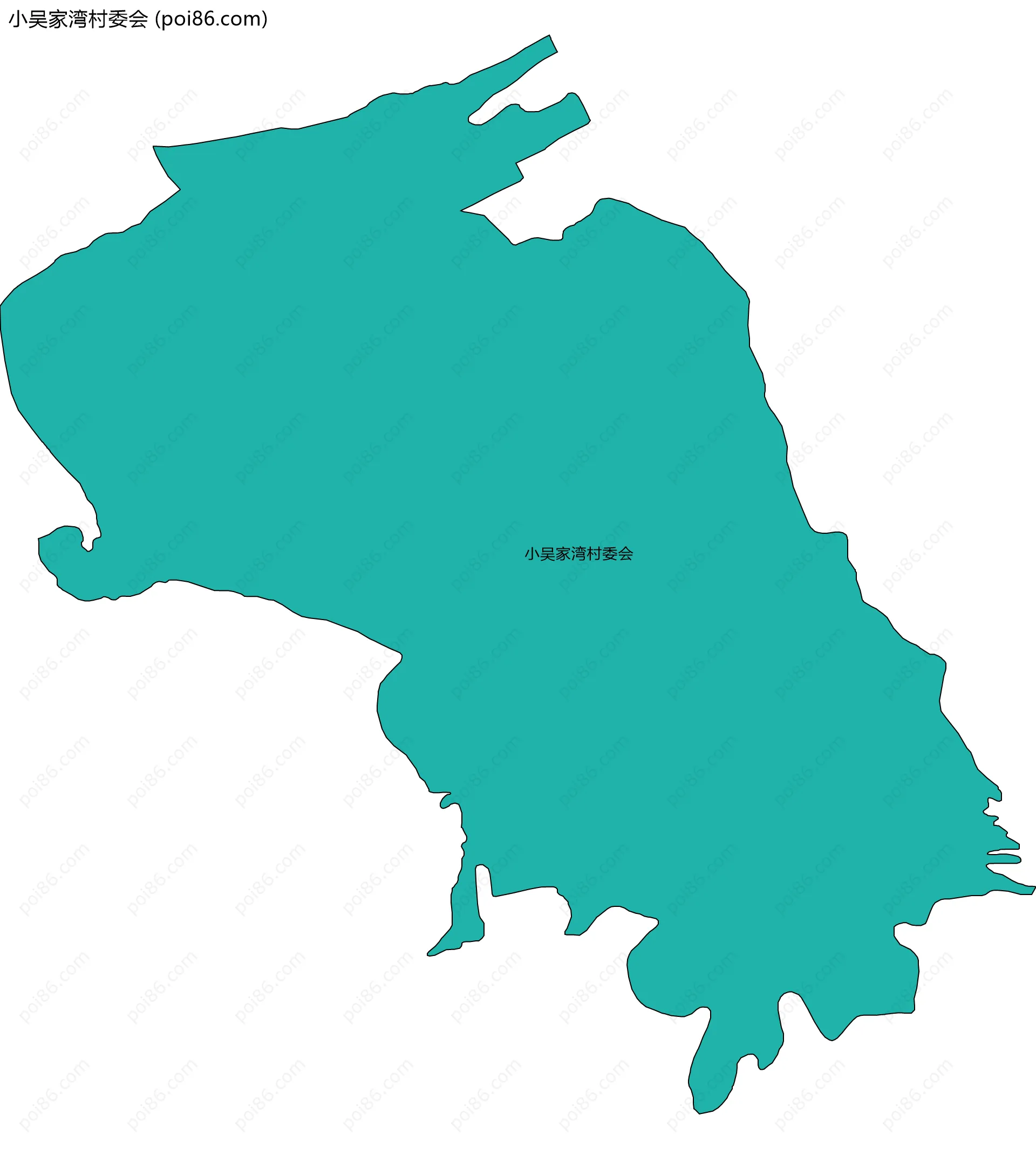 小吴家湾村委会边界地图