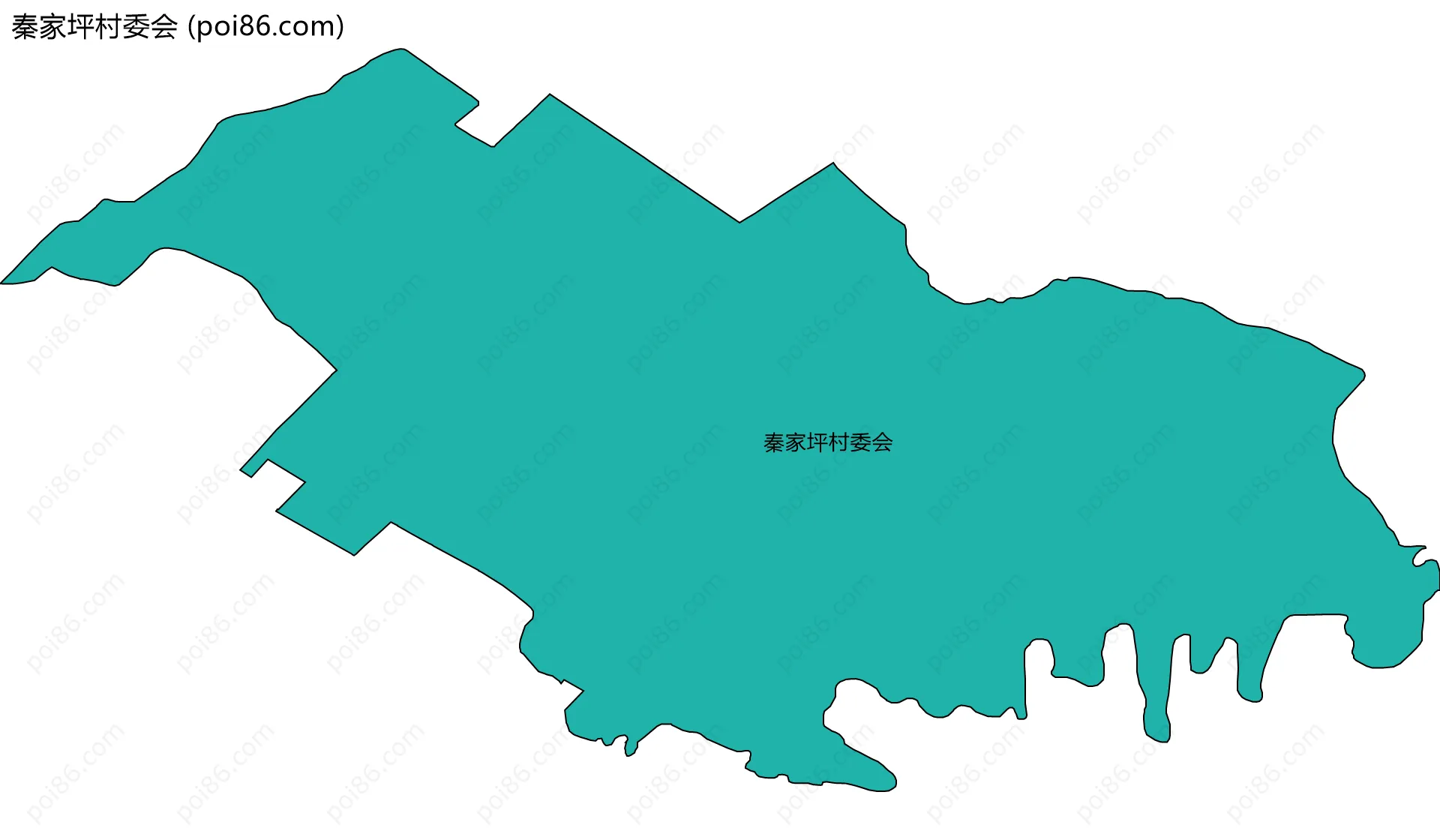 秦家坪村委会边界地图