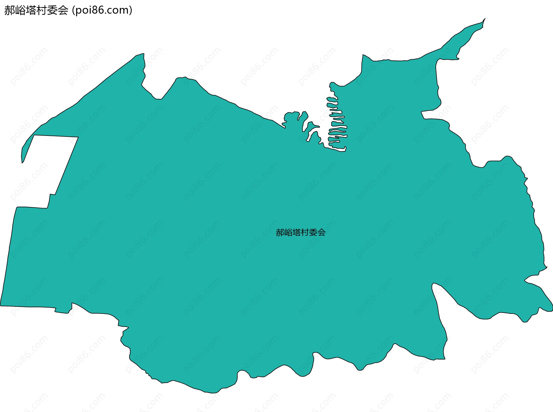 郝峪塔村委会边界地图