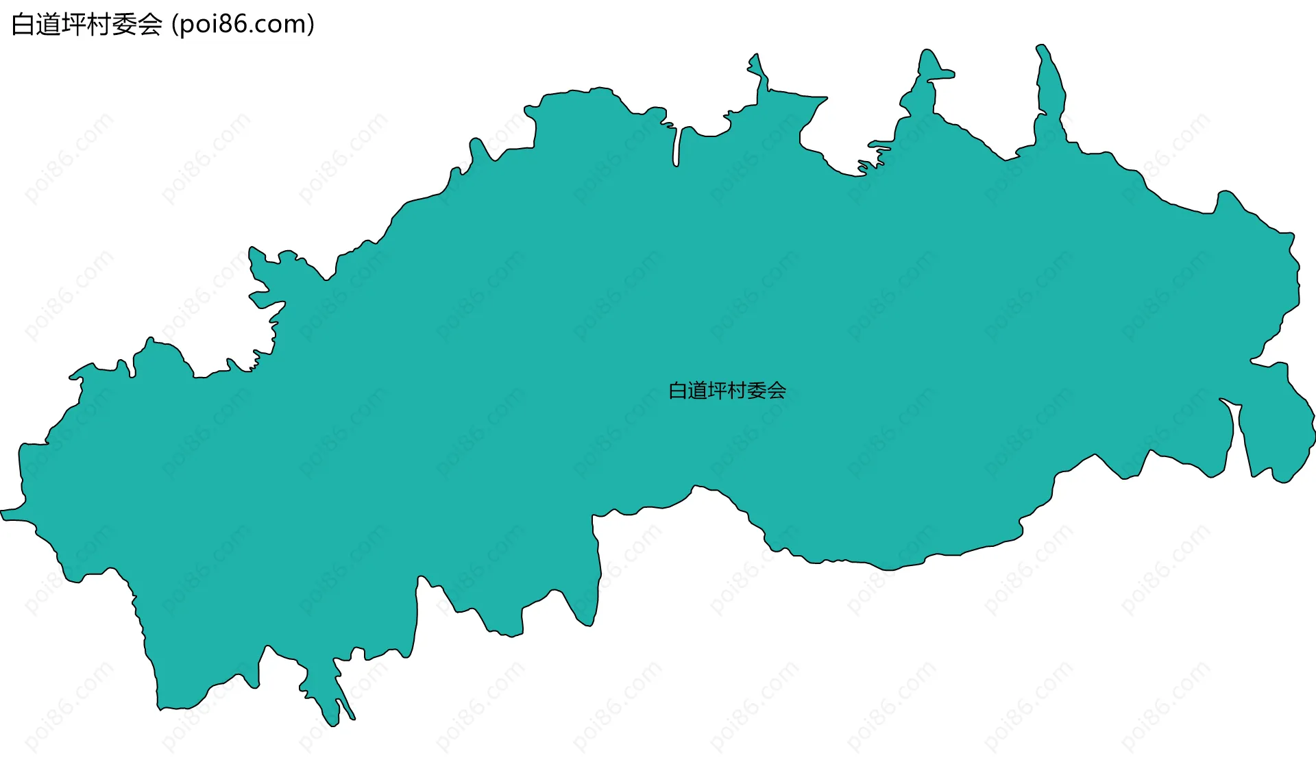 白道坪村委会边界地图