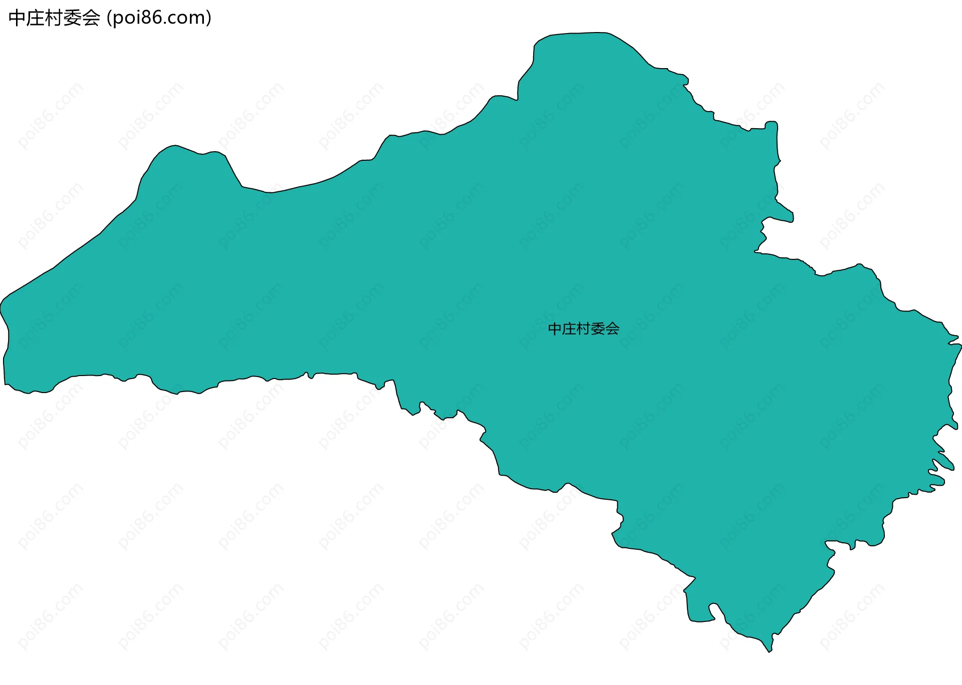 中庄村委会边界地图