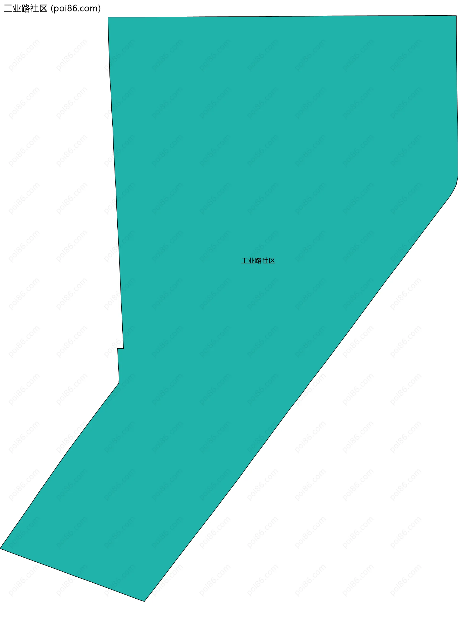 工业路社区边界地图