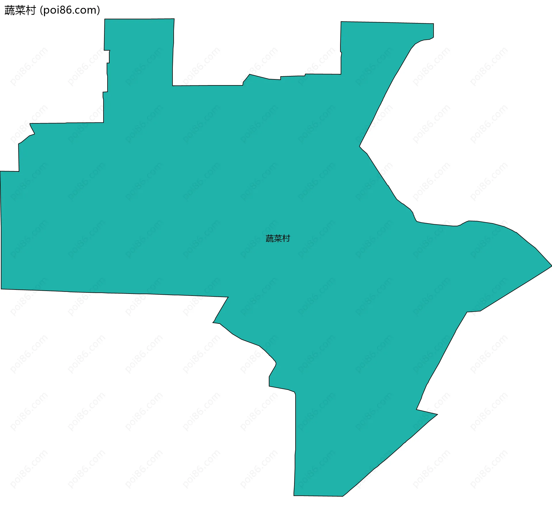 蔬菜村边界地图