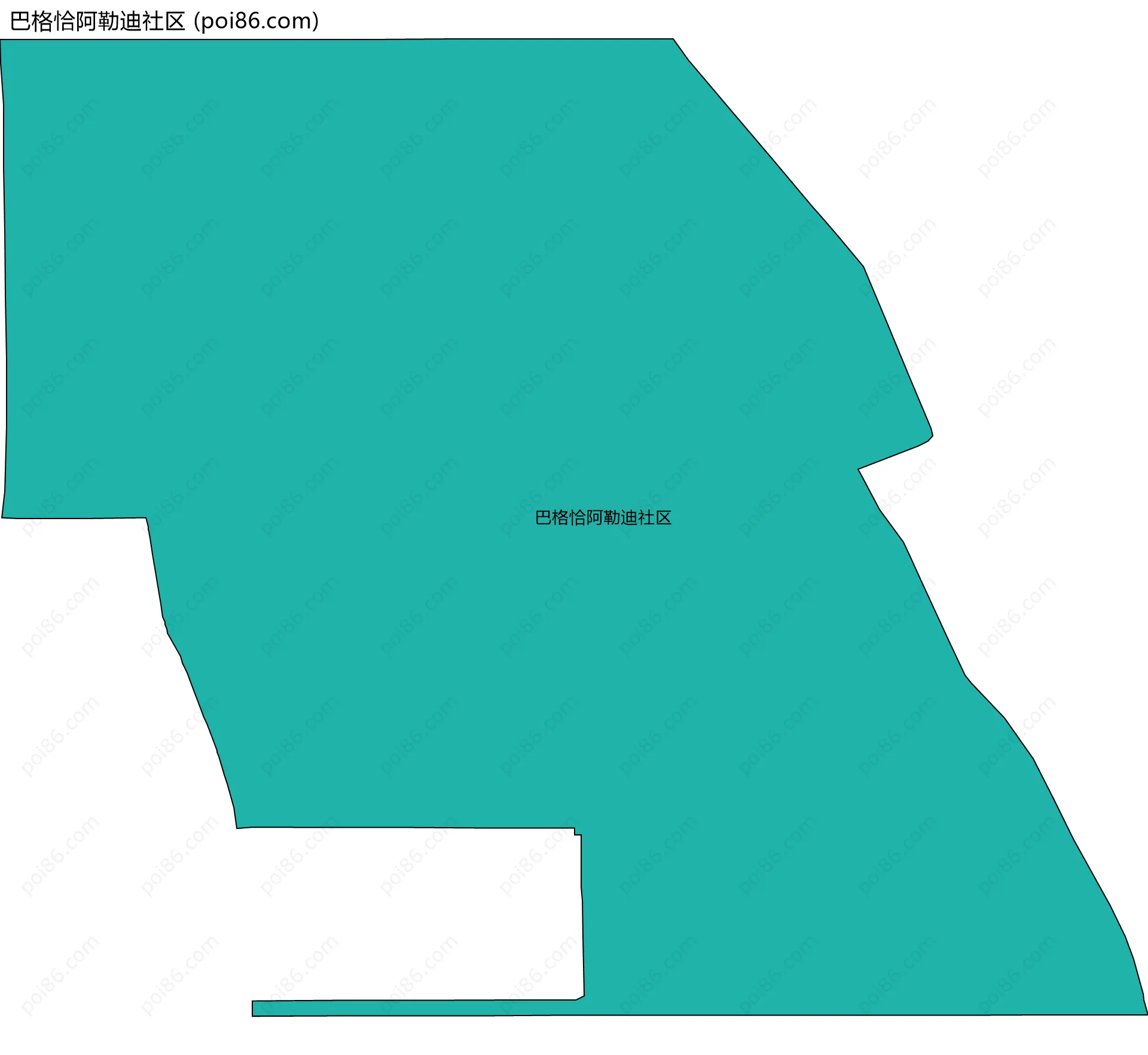 巴格恰阿勒迪社区边界地图