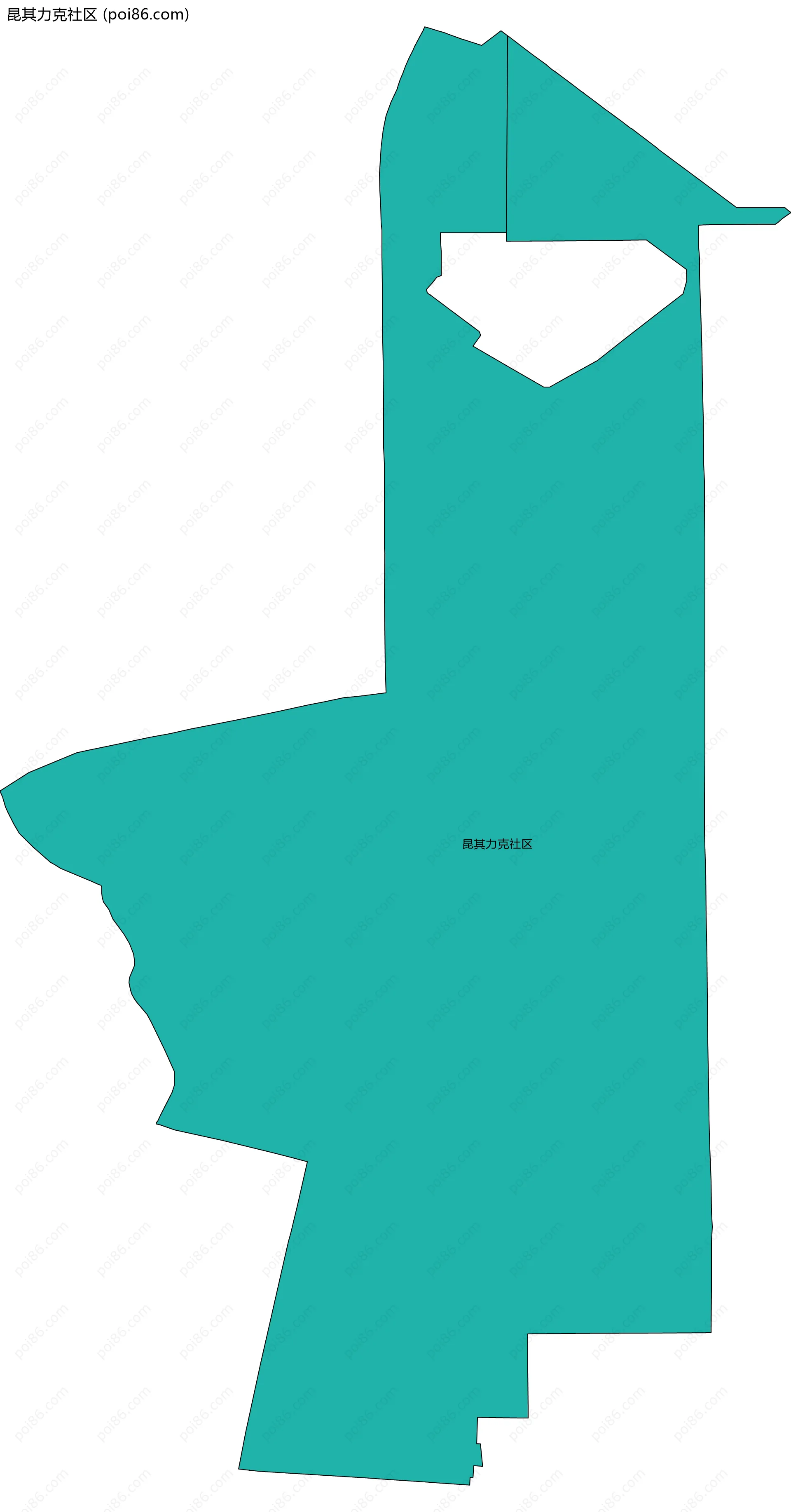 昆其力克社区边界地图
