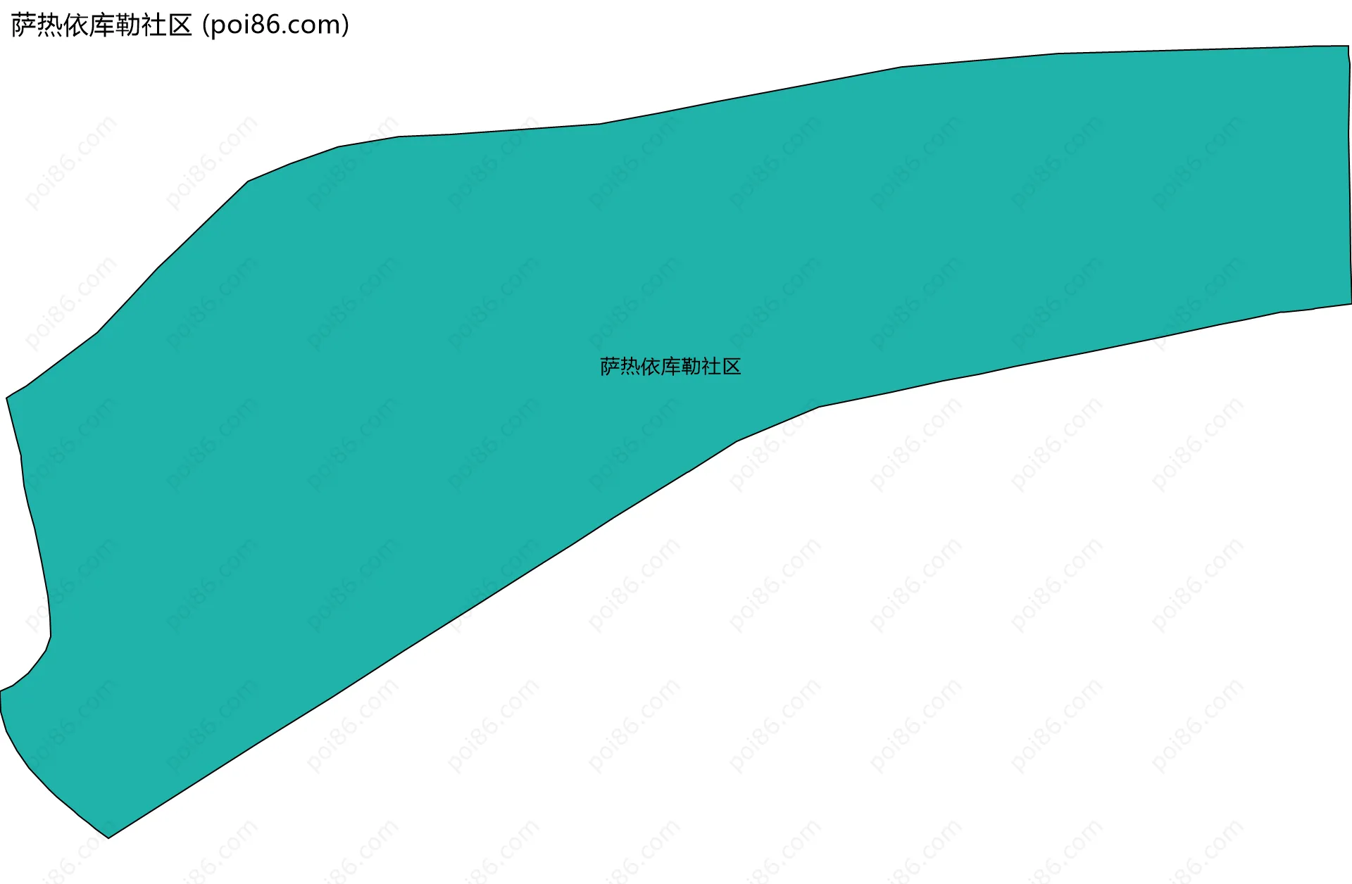 萨热依库勒社区边界地图
