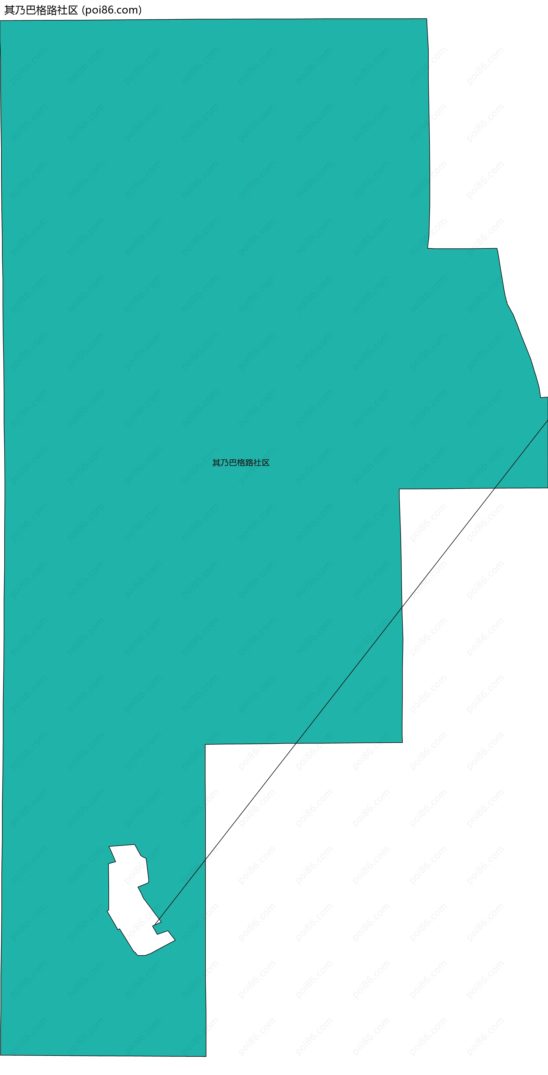 其乃巴格路社区边界地图