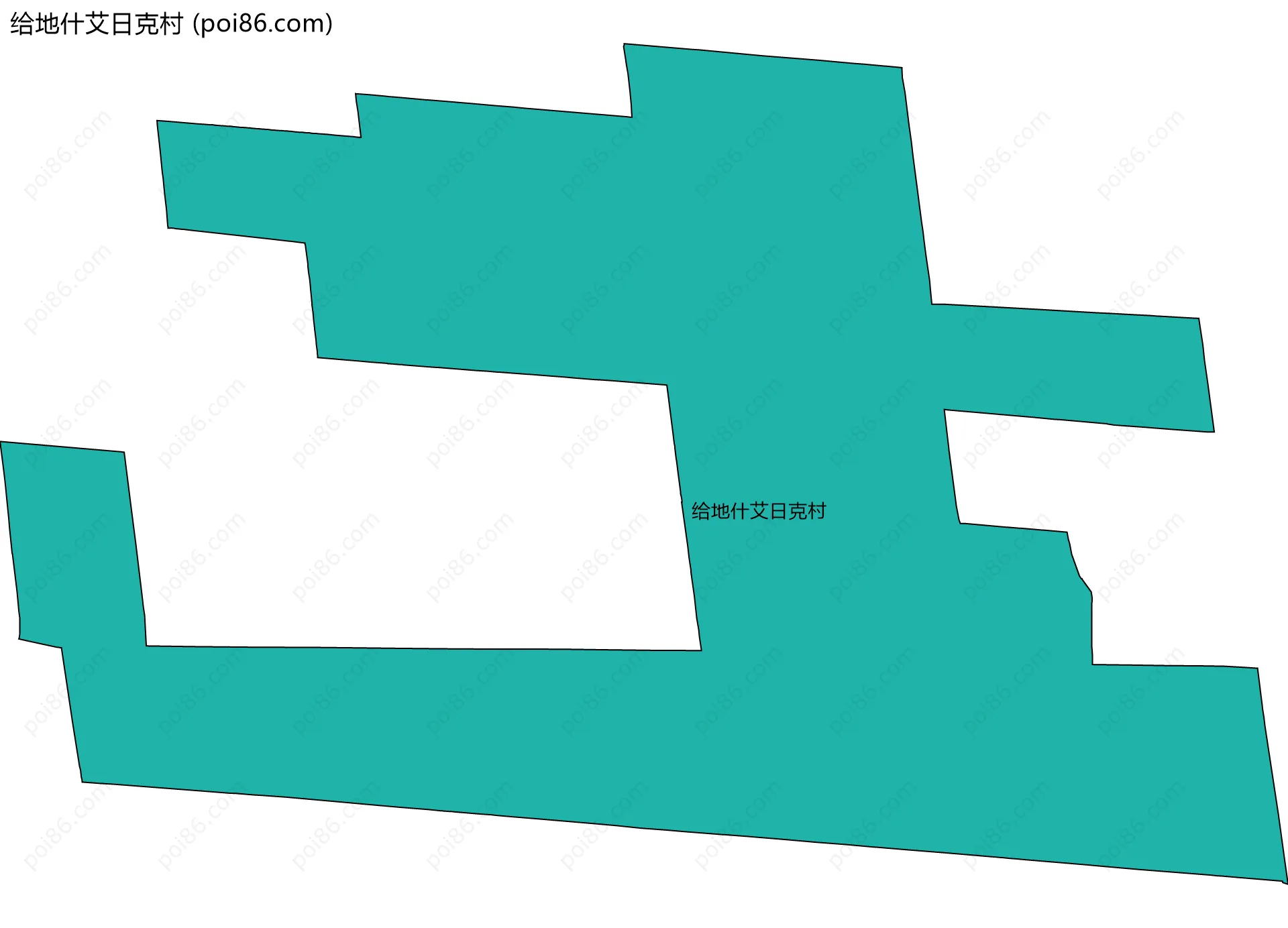给地什艾日克村边界地图
