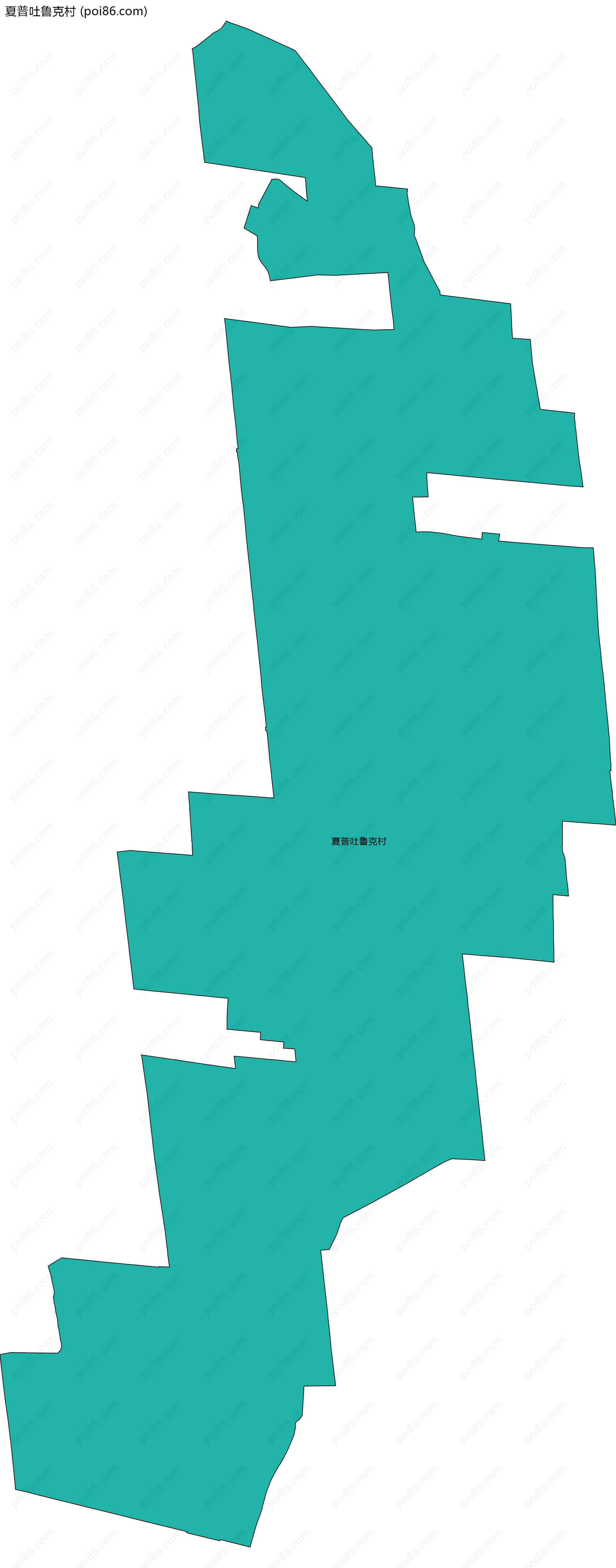 夏普吐鲁克村边界地图