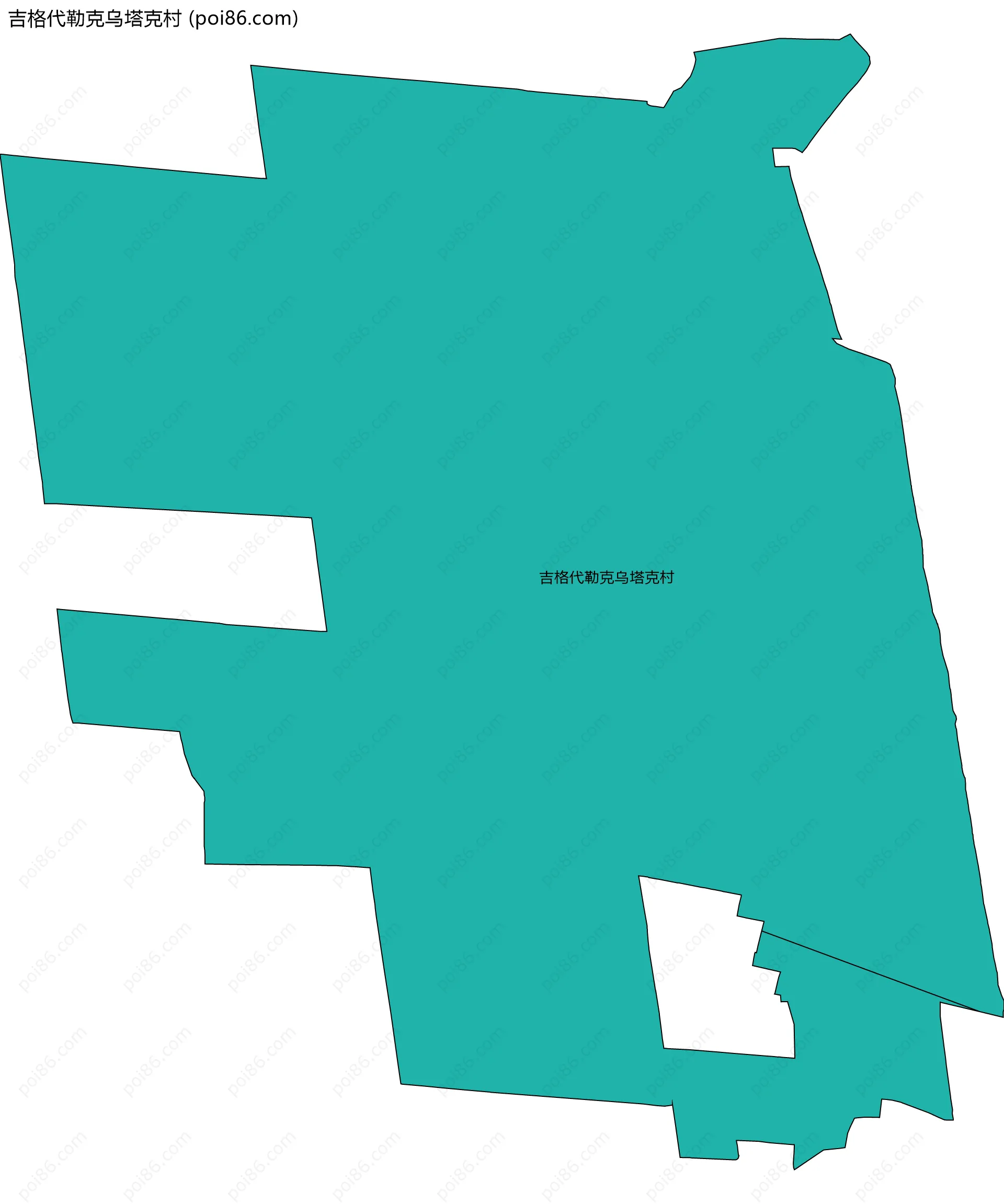 吉格代勒克乌塔克村边界地图