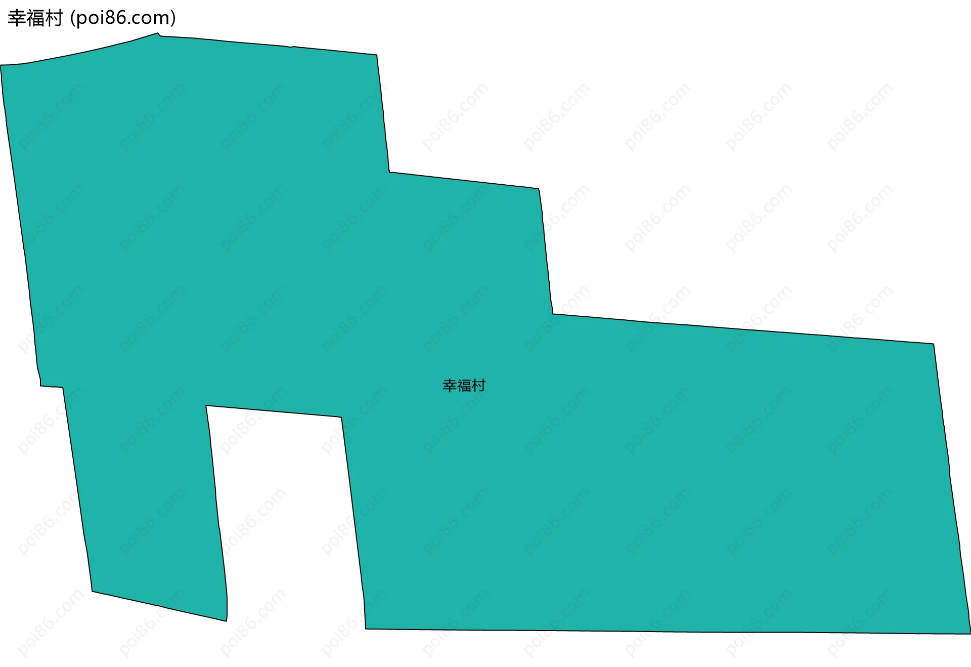 幸福村边界地图