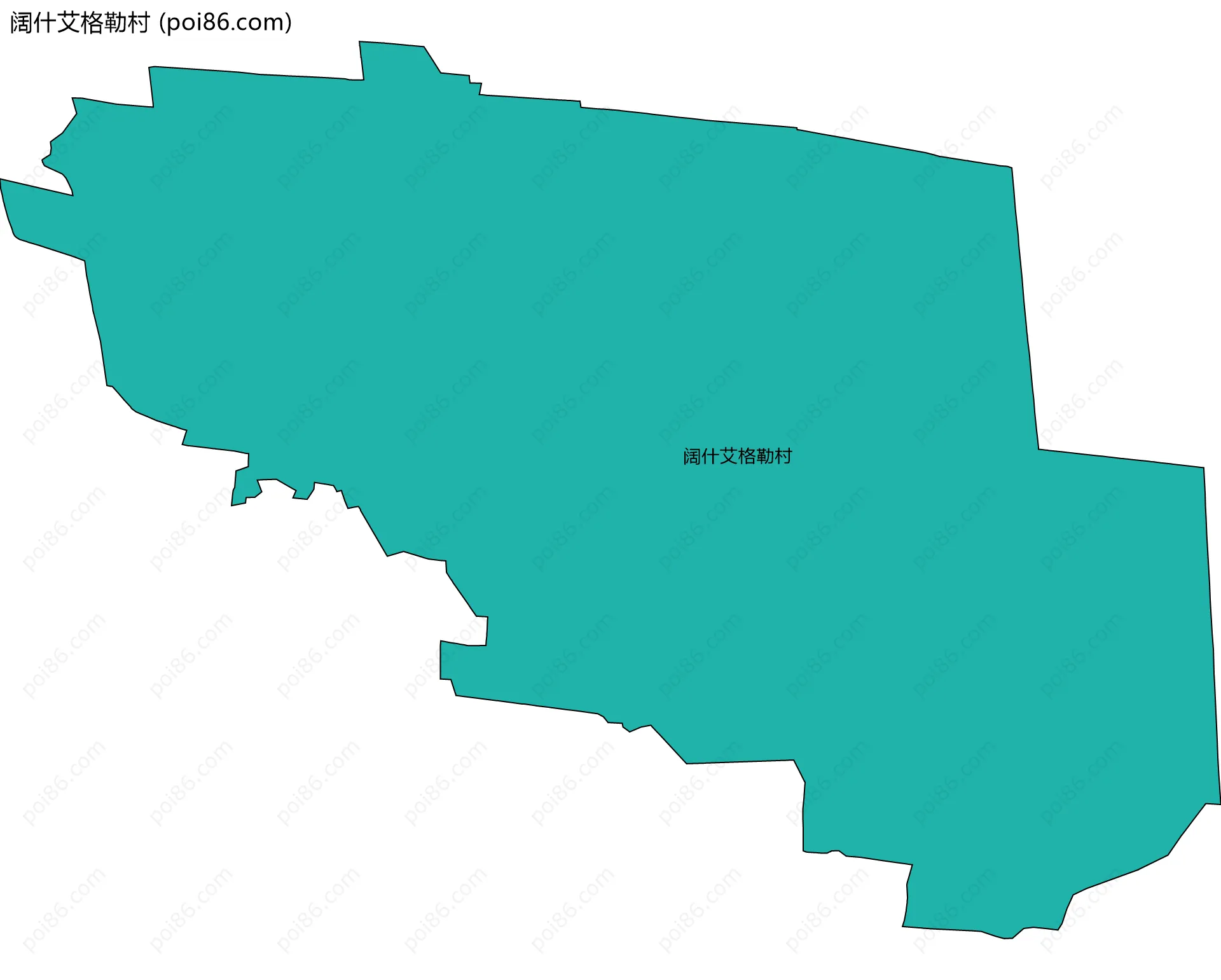阔什艾格勒村边界地图