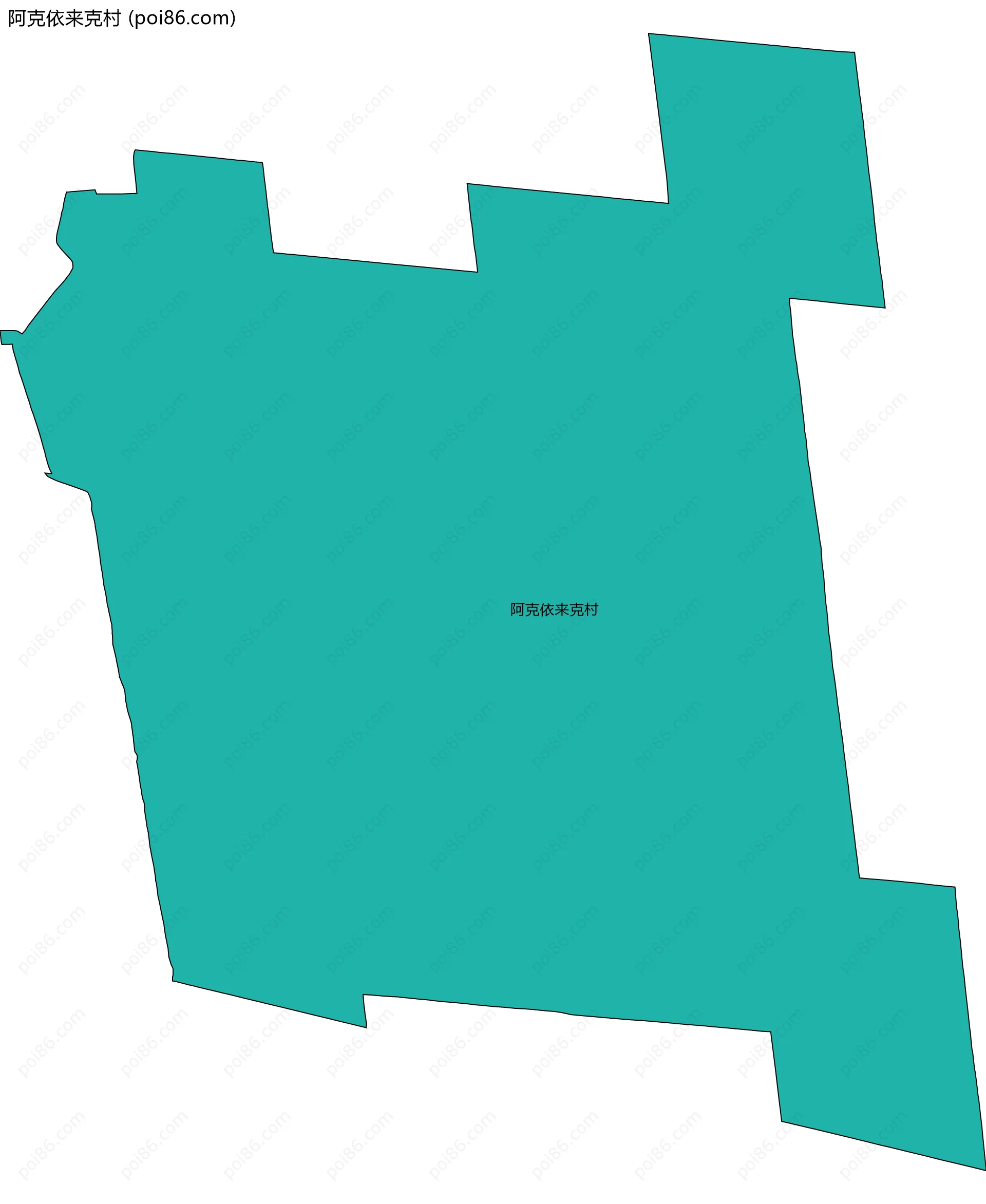阿克依来克村边界地图