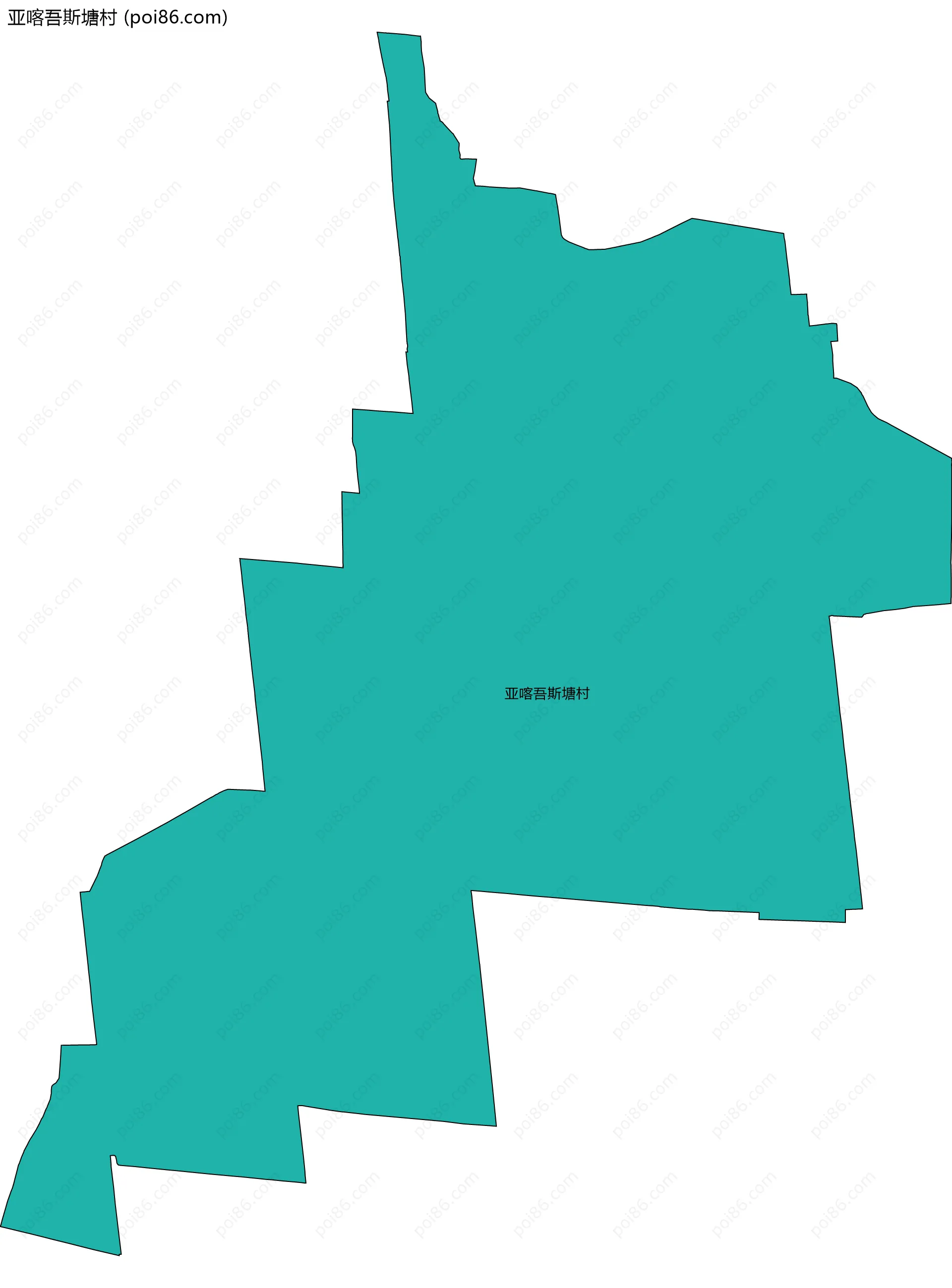 亚喀吾斯塘村边界地图