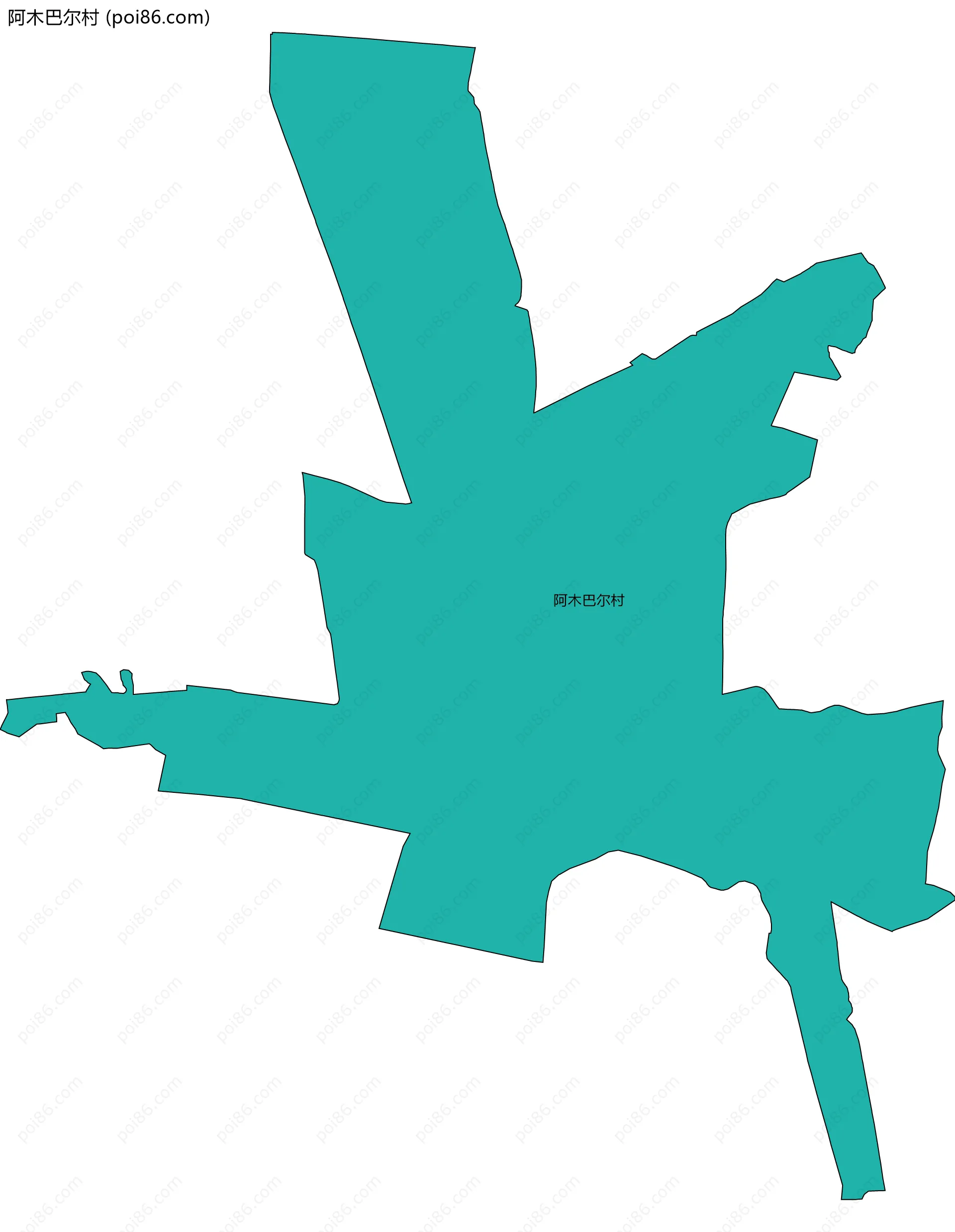 阿木巴尔村边界地图