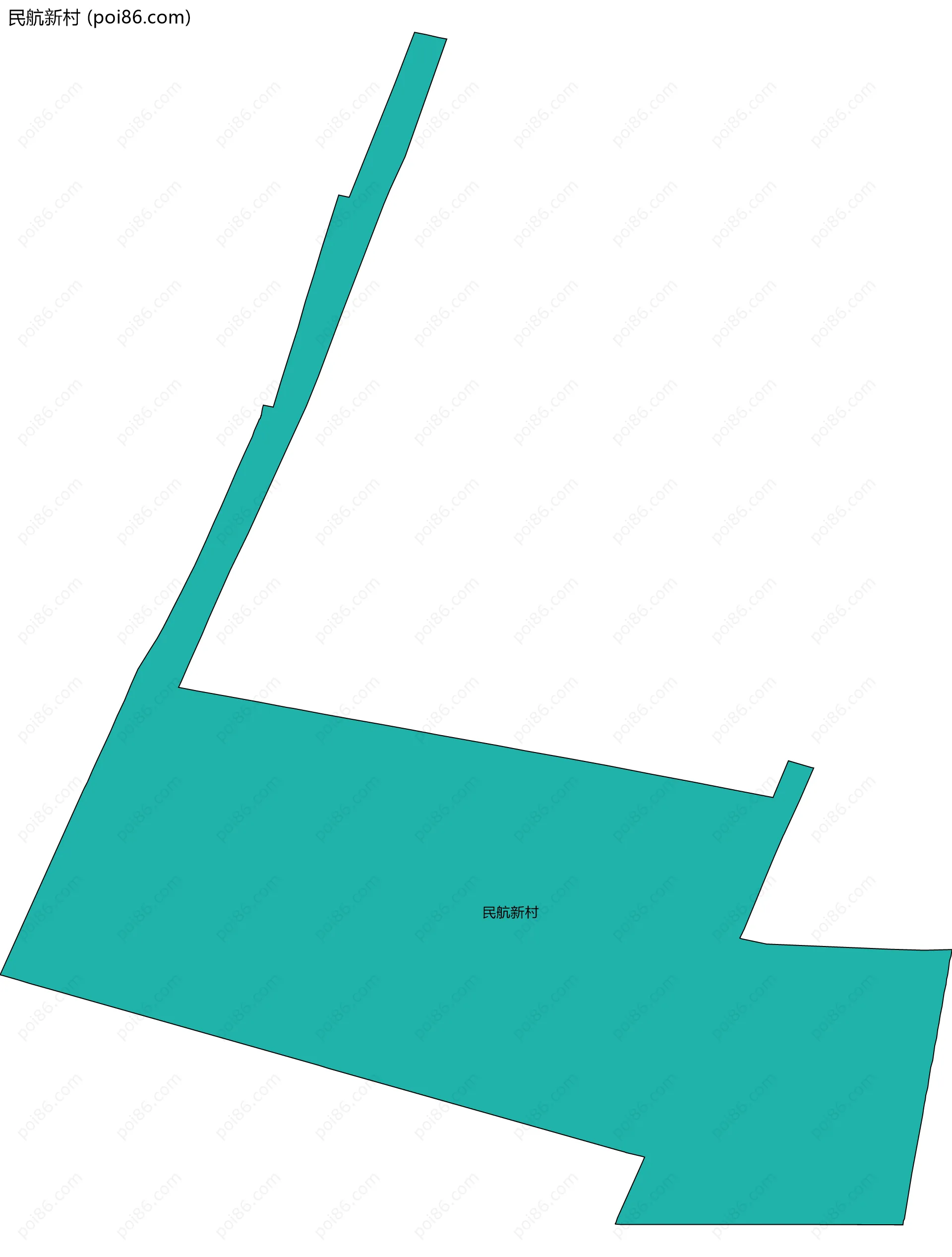 民航新村边界地图