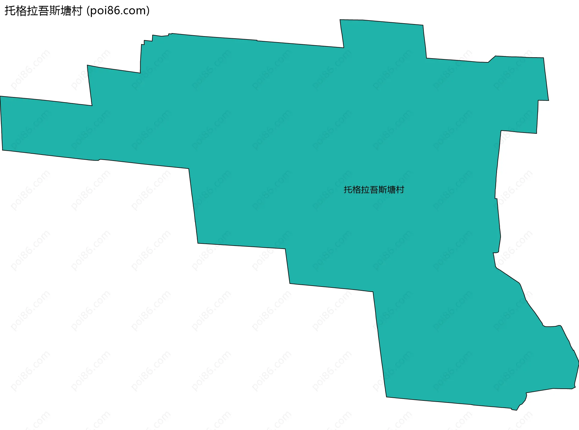托格拉吾斯塘村边界地图
