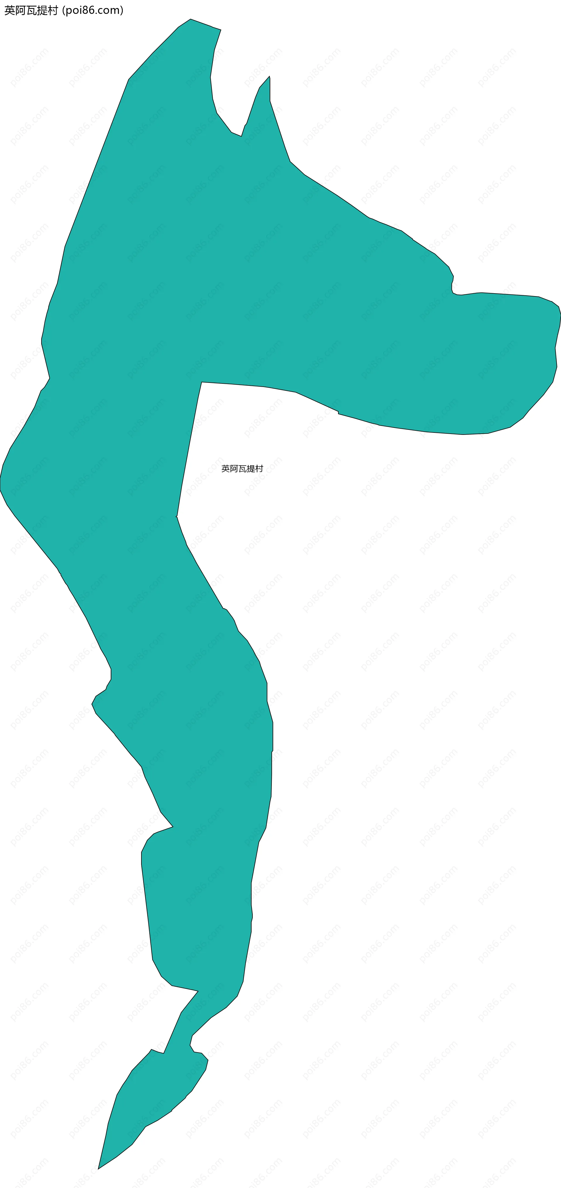 英阿瓦提村边界地图